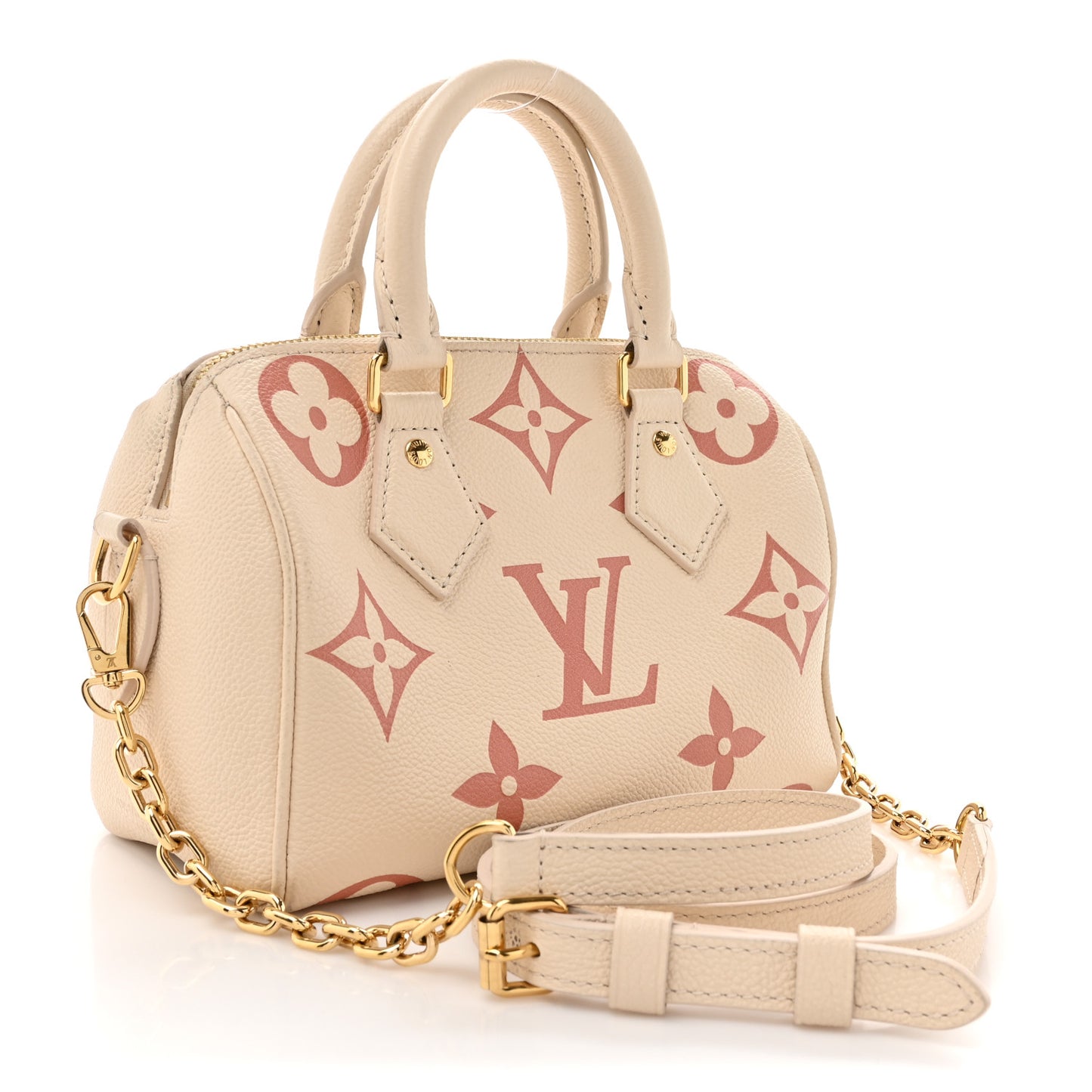 Empreinte Monogram Giant Speedy Bandouliere 20 Creme Rose Trianon