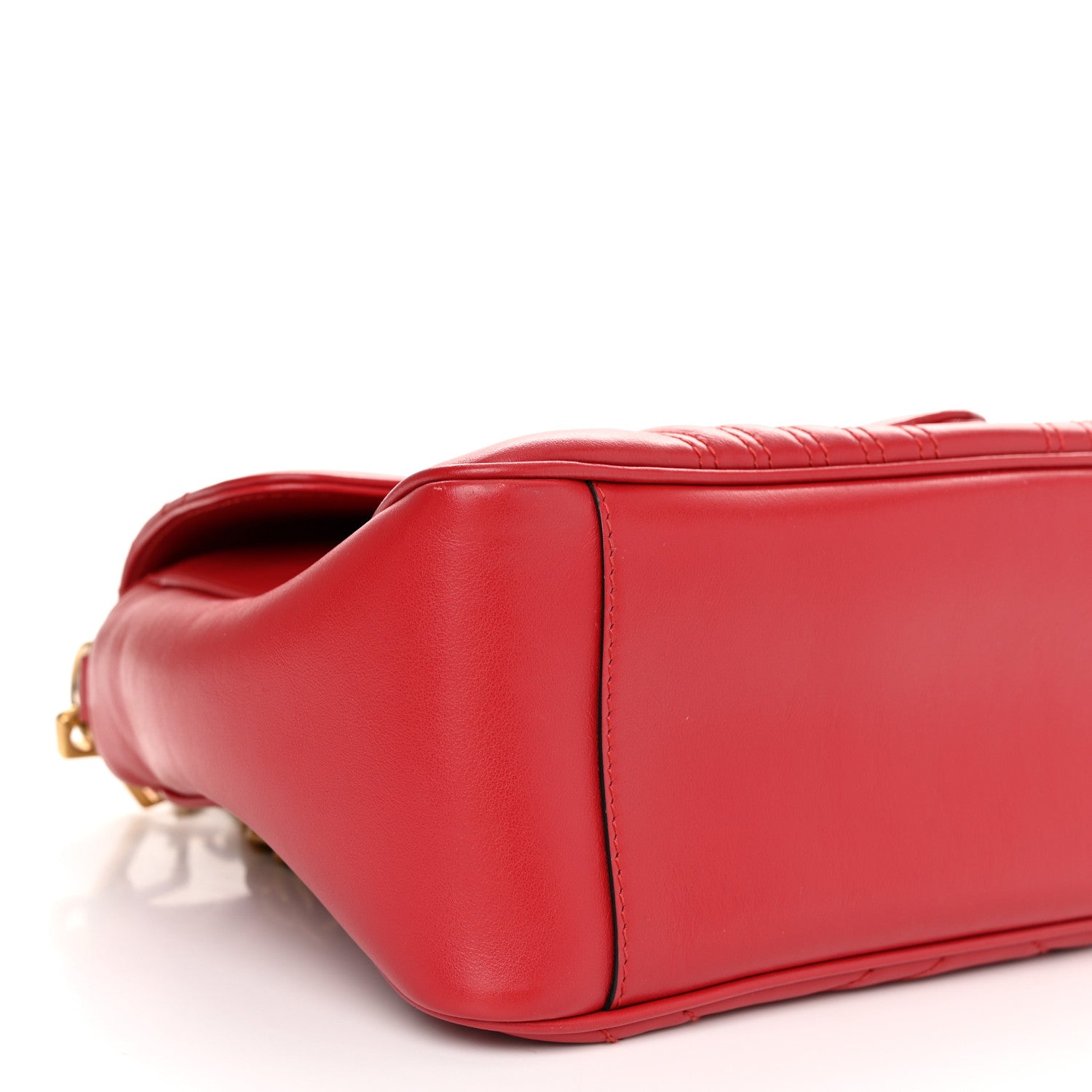 Gucci Calfskin Matelasse Small GG Marmont Top Handle Shoulder Bag Hibiscus Red 11 of 11