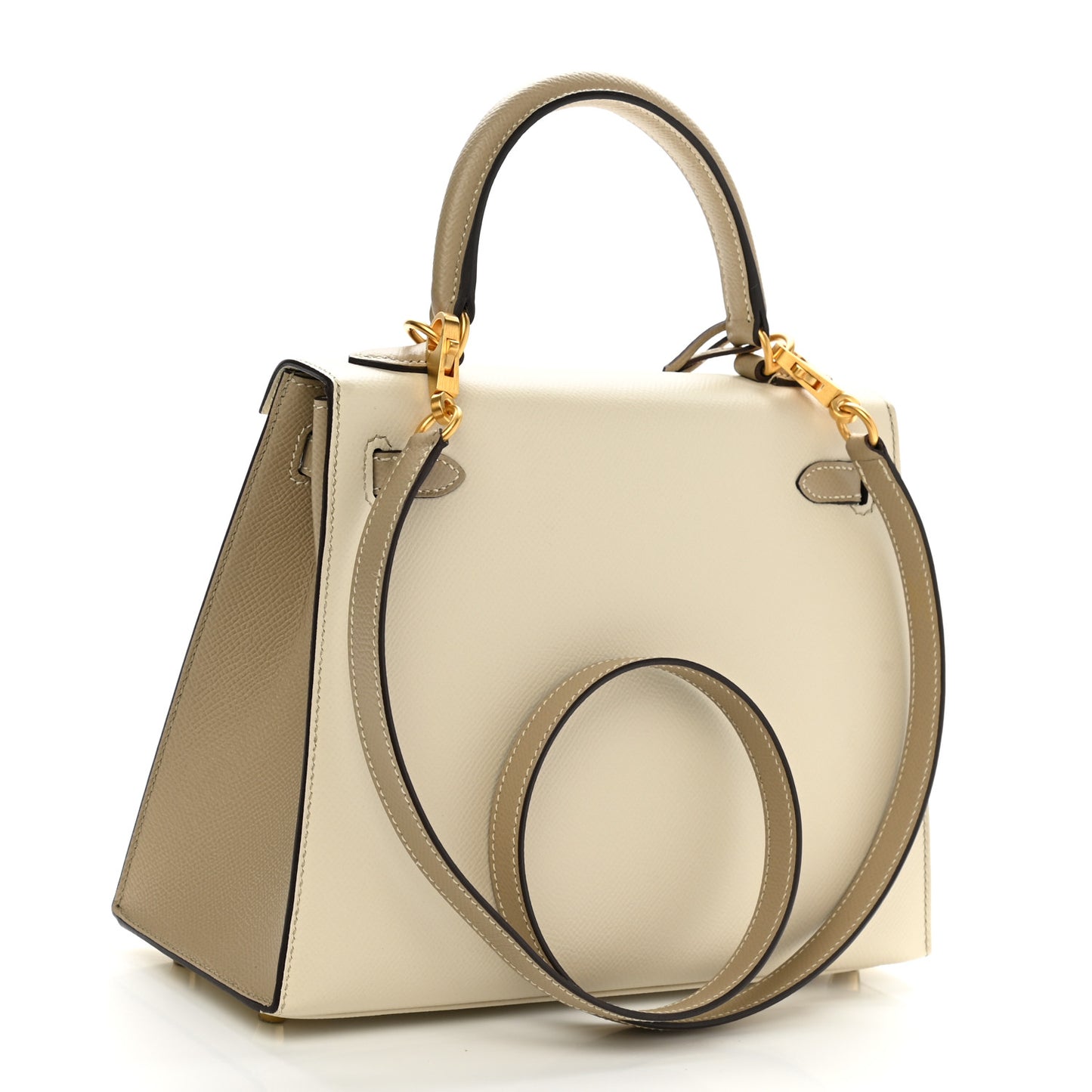 Epsom Bi-Color Horseshoe Kelly Sellier 25 Craie Trench