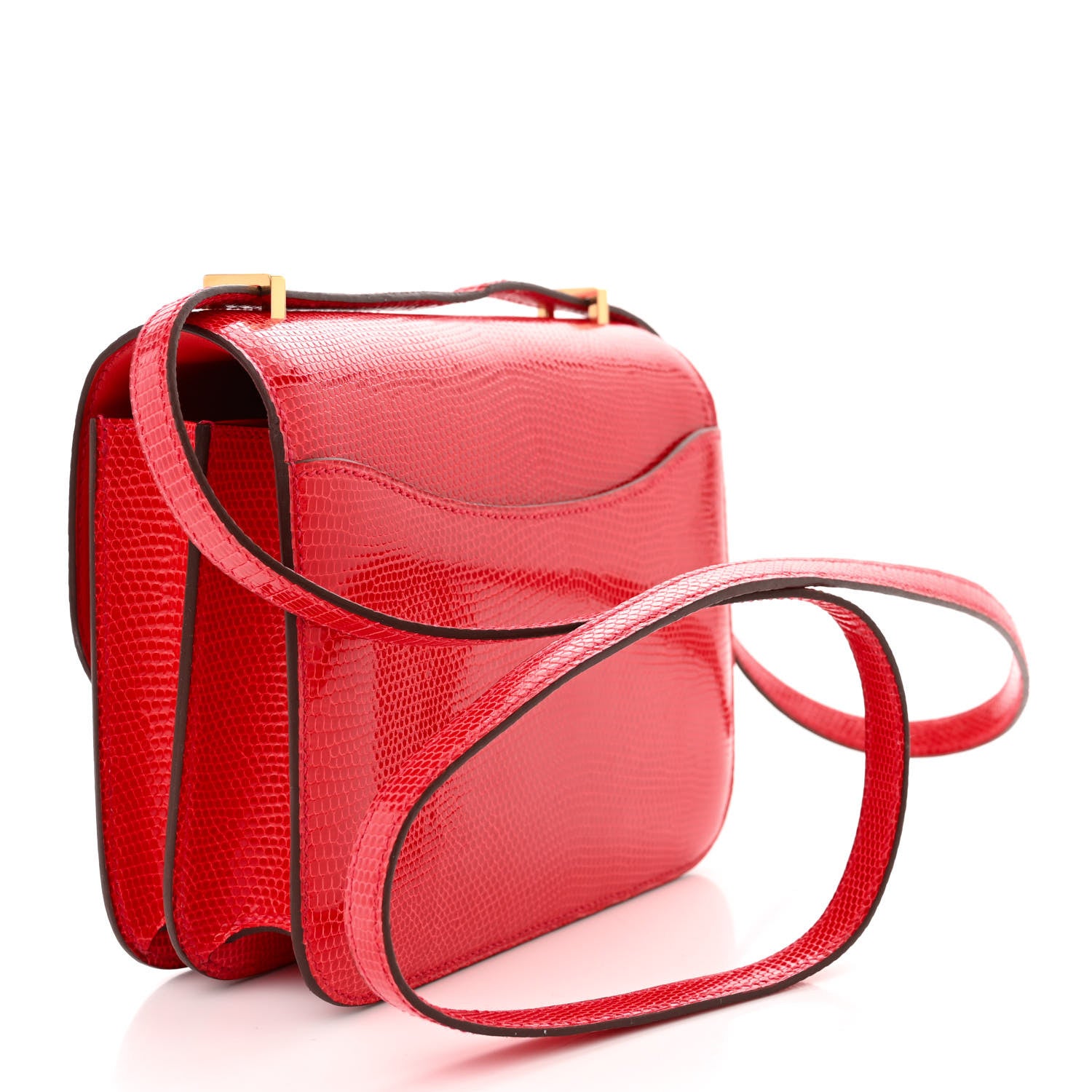 Hermes Lizard Constance 18 Rouge Moyen 4 of 12