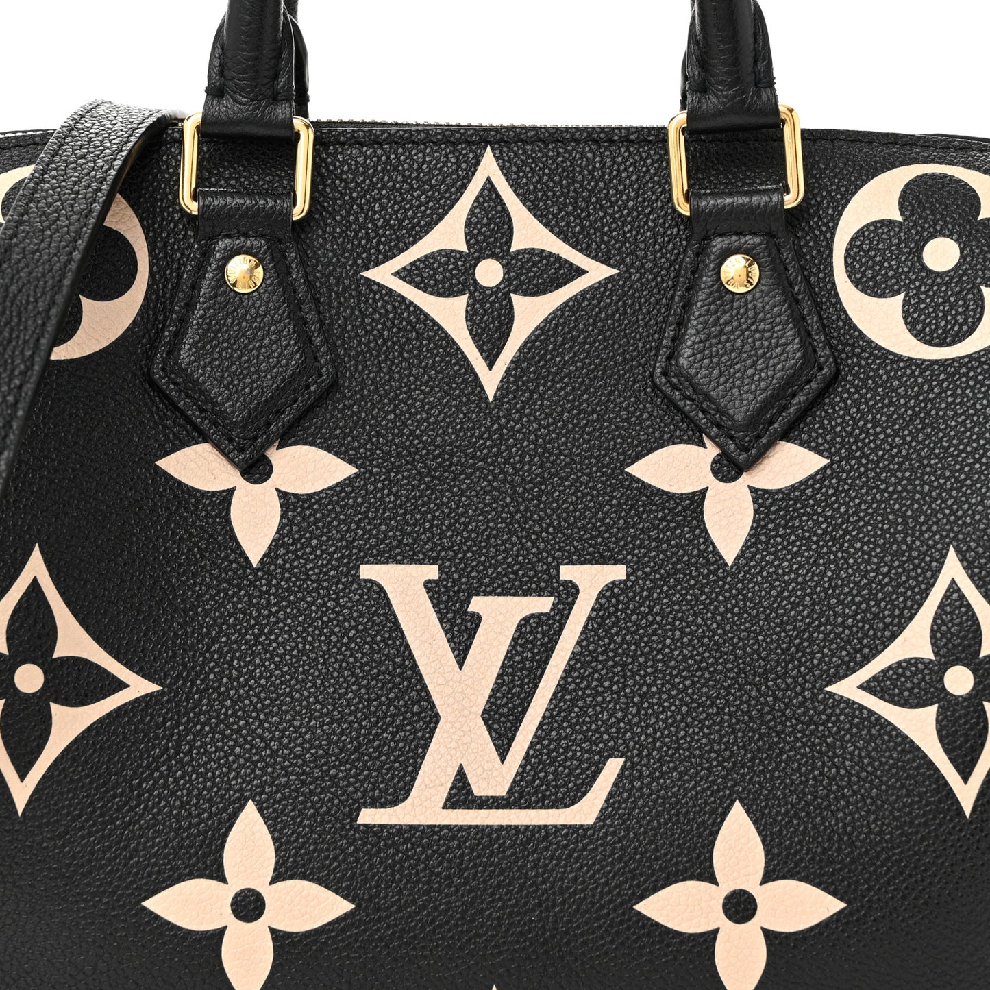 Empreinte Monogram Giant Speedy Bandouliere 25 Black Beige