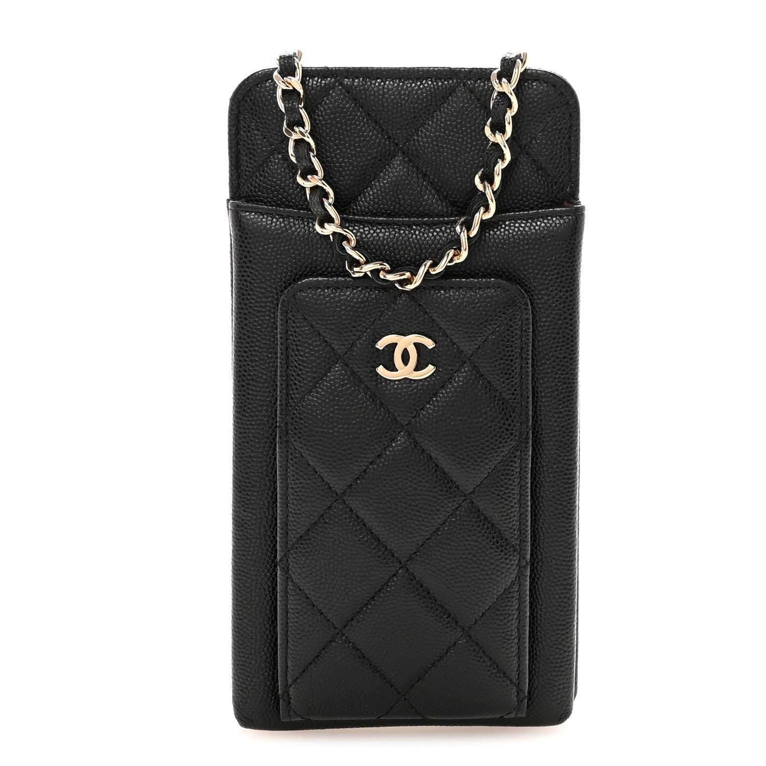 Chanel Caviar Quilted Zip Phone Case Black 1851848 – FASHIONPHILE
