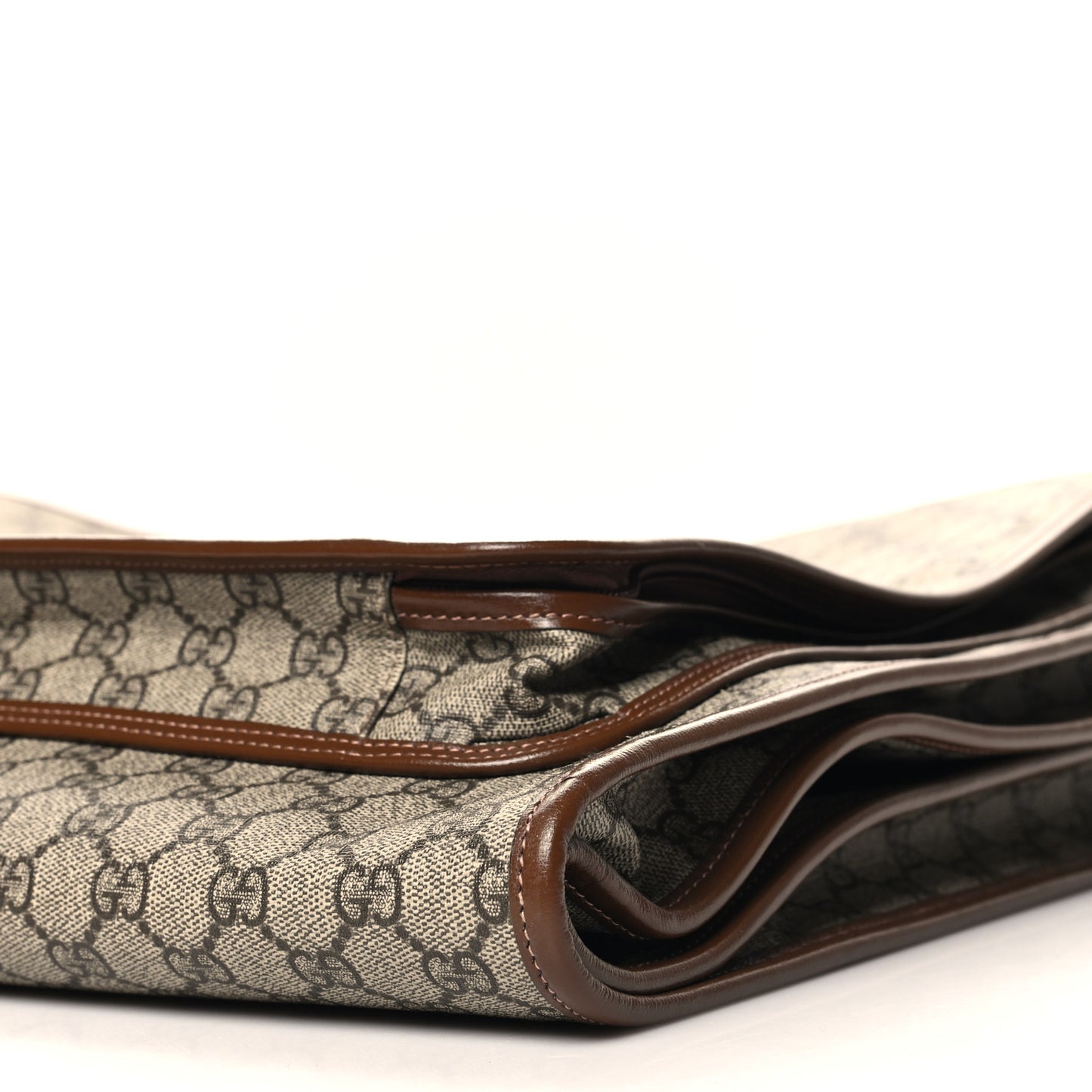 GG Supreme Monogram Azalea Calfskin Retro Interlocking G Hanger Garment Bag Beige Ebony Brown Sugar