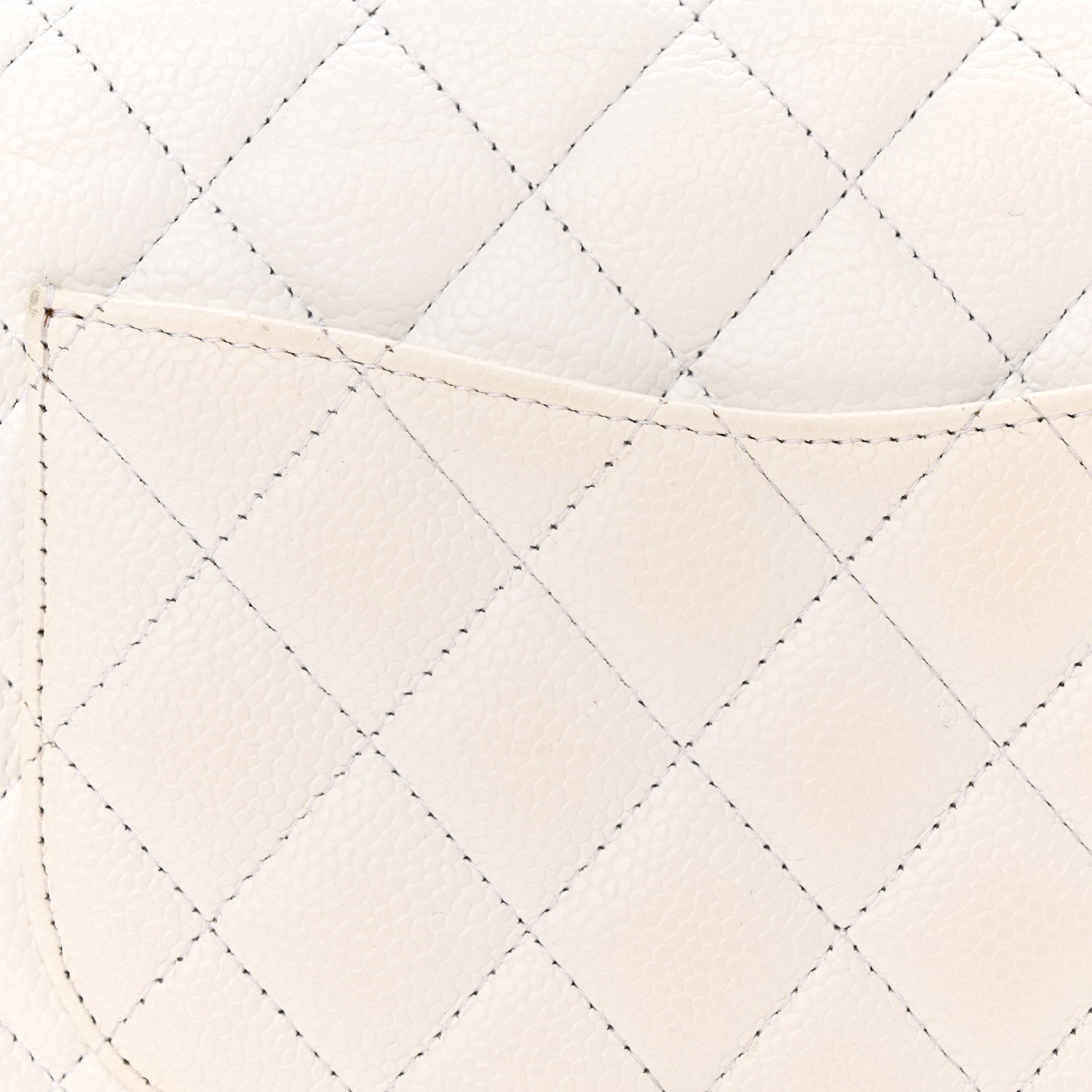 Chanel Caviar Quilted Medium Double Flap White 18 of 26