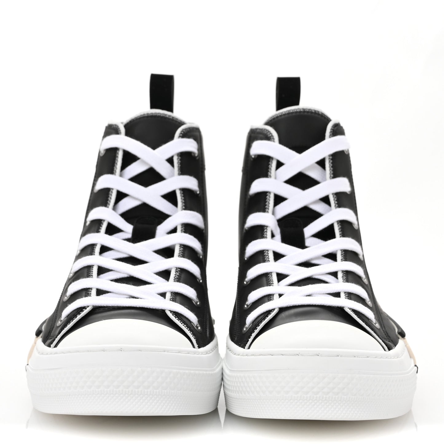 Nylon Calfskin Mens B23 High Top Sneakers 42 Black
