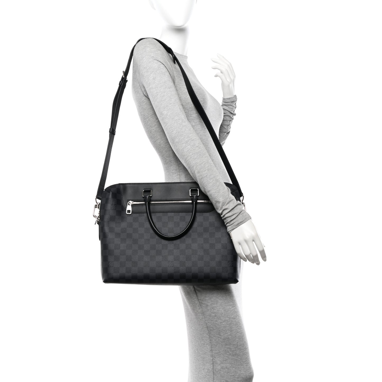 Damier Graphite Porte-Documents Jour