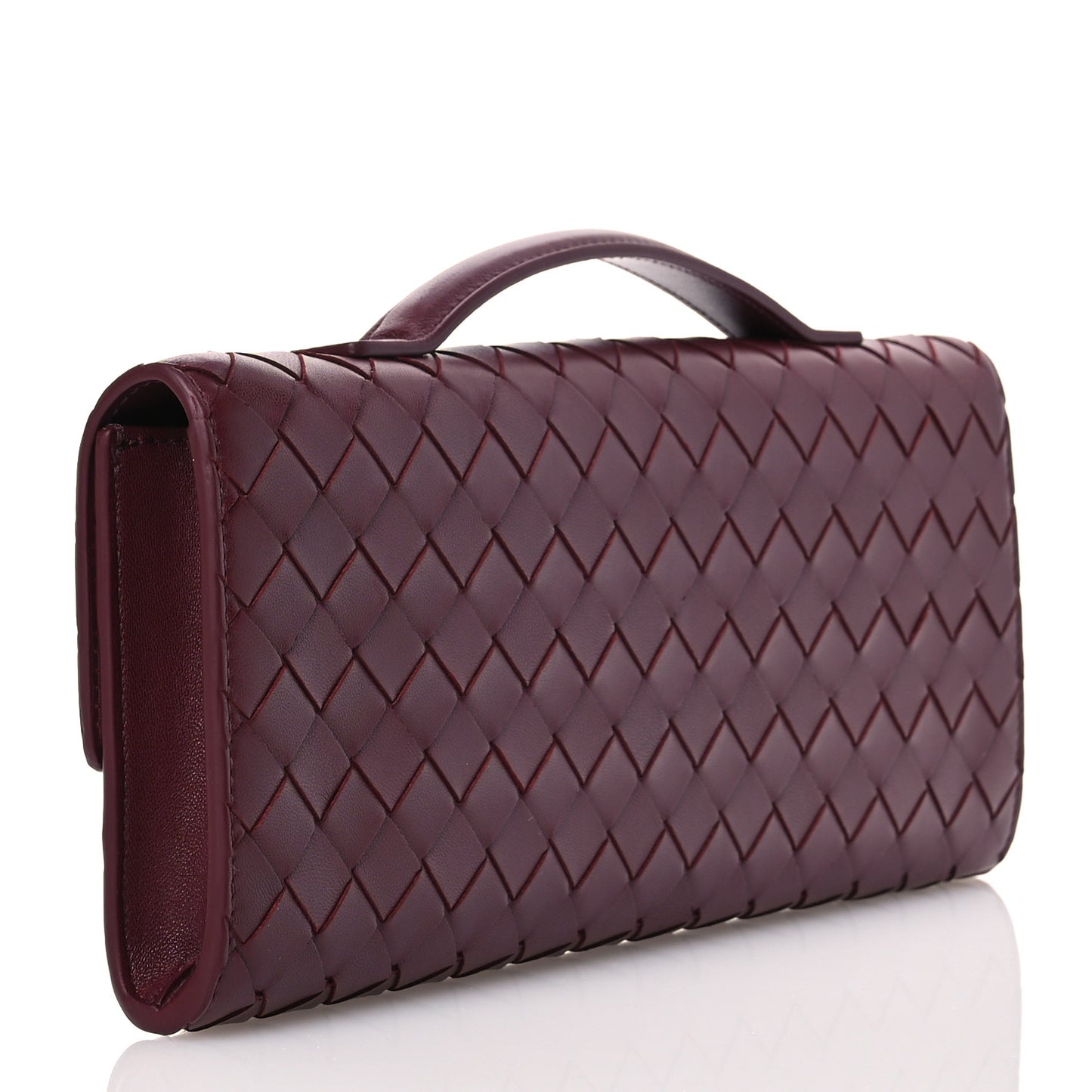 Nappa Intrecciato Long Andiamo Top Handle Clutch Barolo