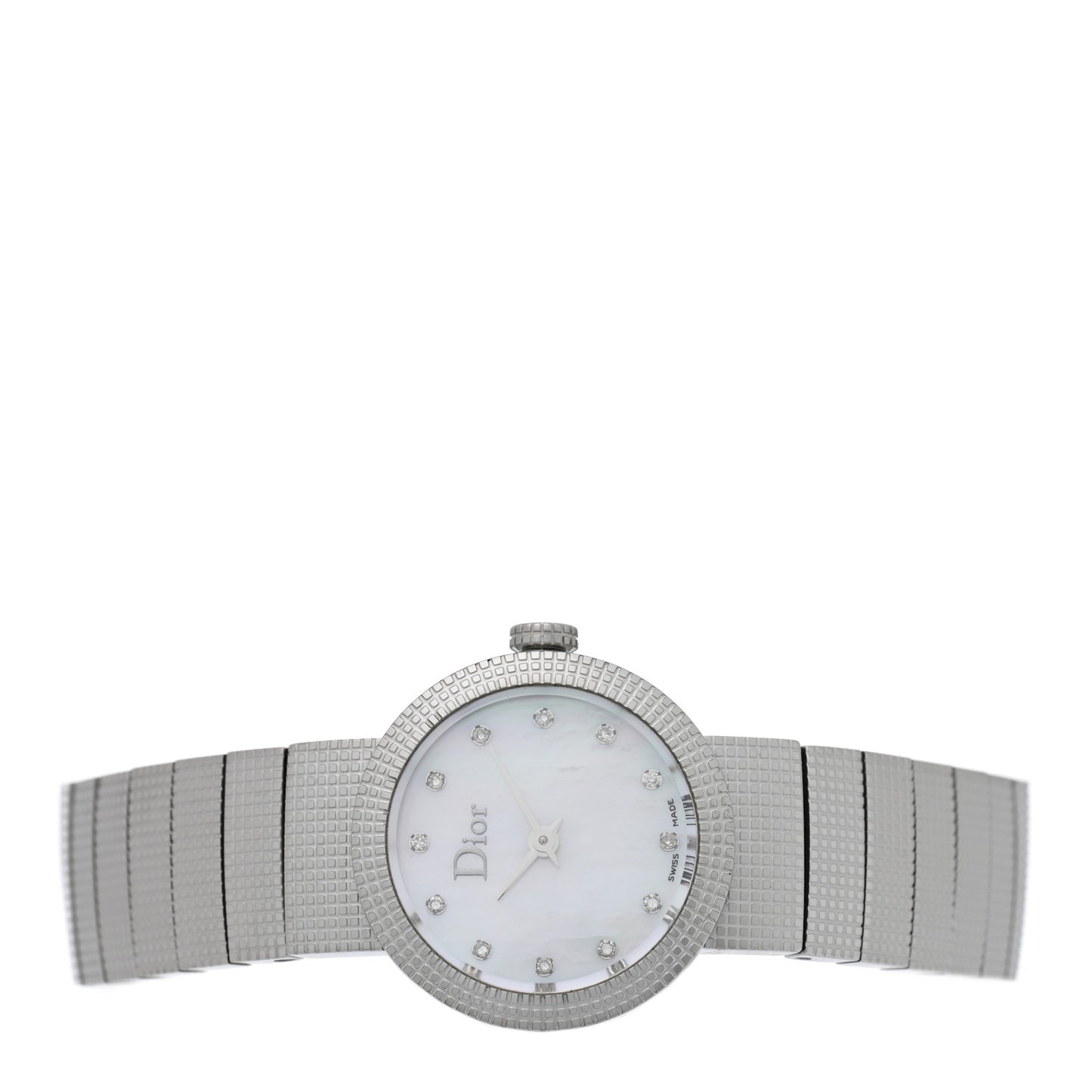 Stainless Steel Diamond Mother of Pearl 23mm La D De Dior Quartz Watch