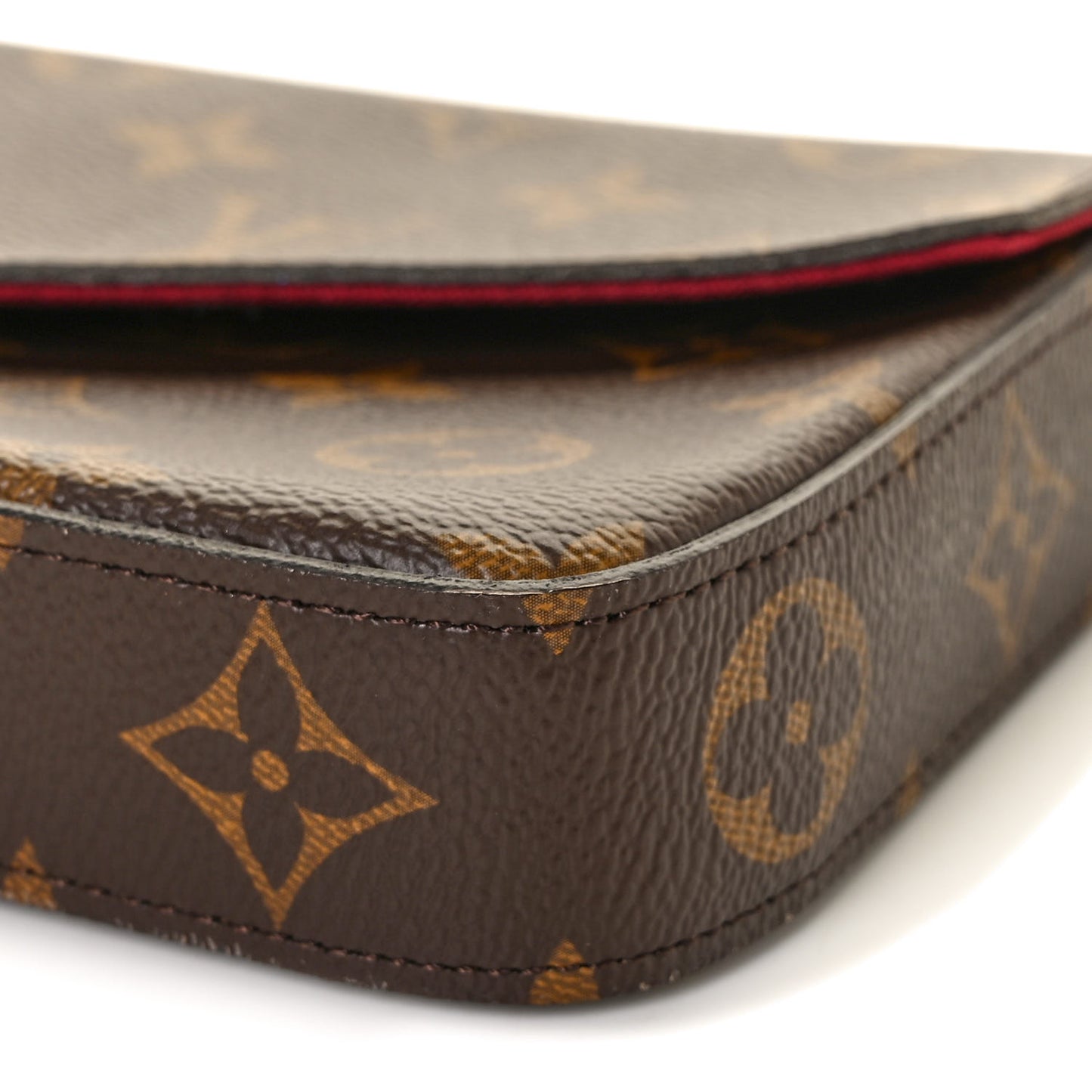 Monogram Pochette Felicie Chain Wallet Fuchsia