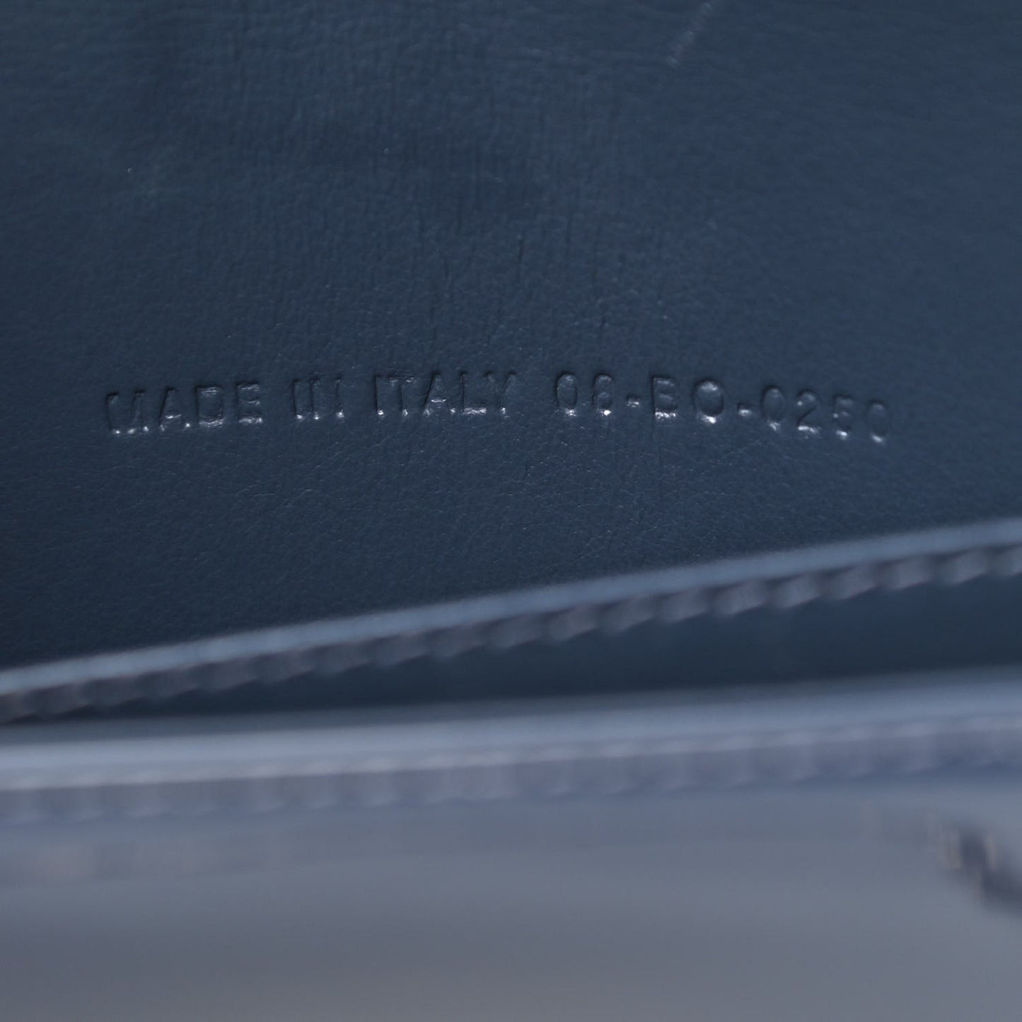 Patent Cannage Lady Dior Clutch Denim Blue