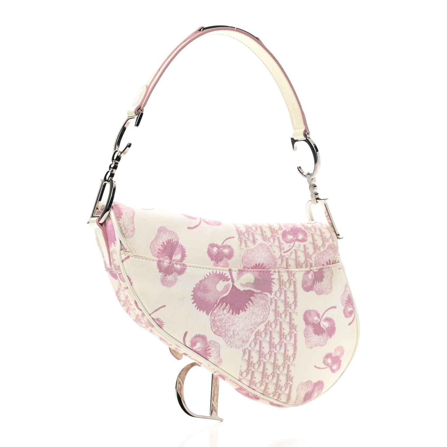 Monogram Floral Saddle Bag Pink