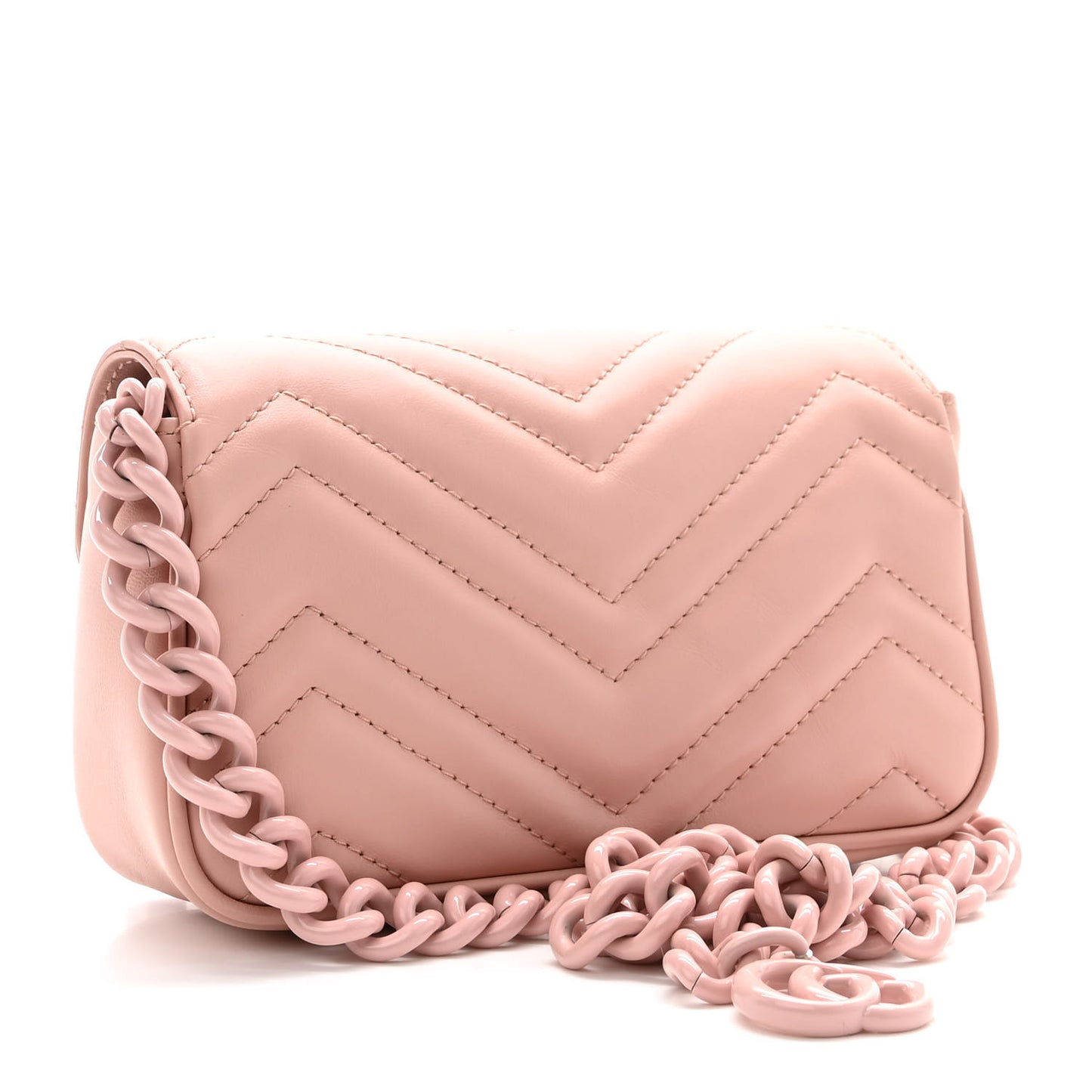 Calfskin Matelasse Monochrome GG Marmont Chain Belt Bag Perfect Pink