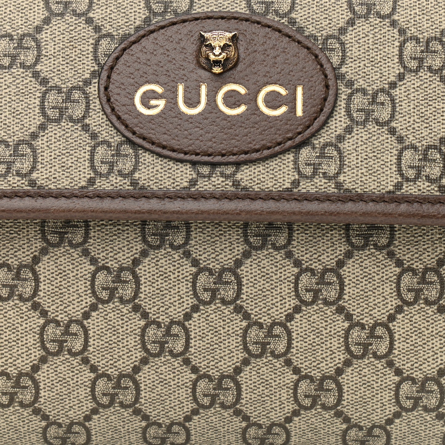 GG Supreme Monogram Neo Vintage Web Belt Bag Brown