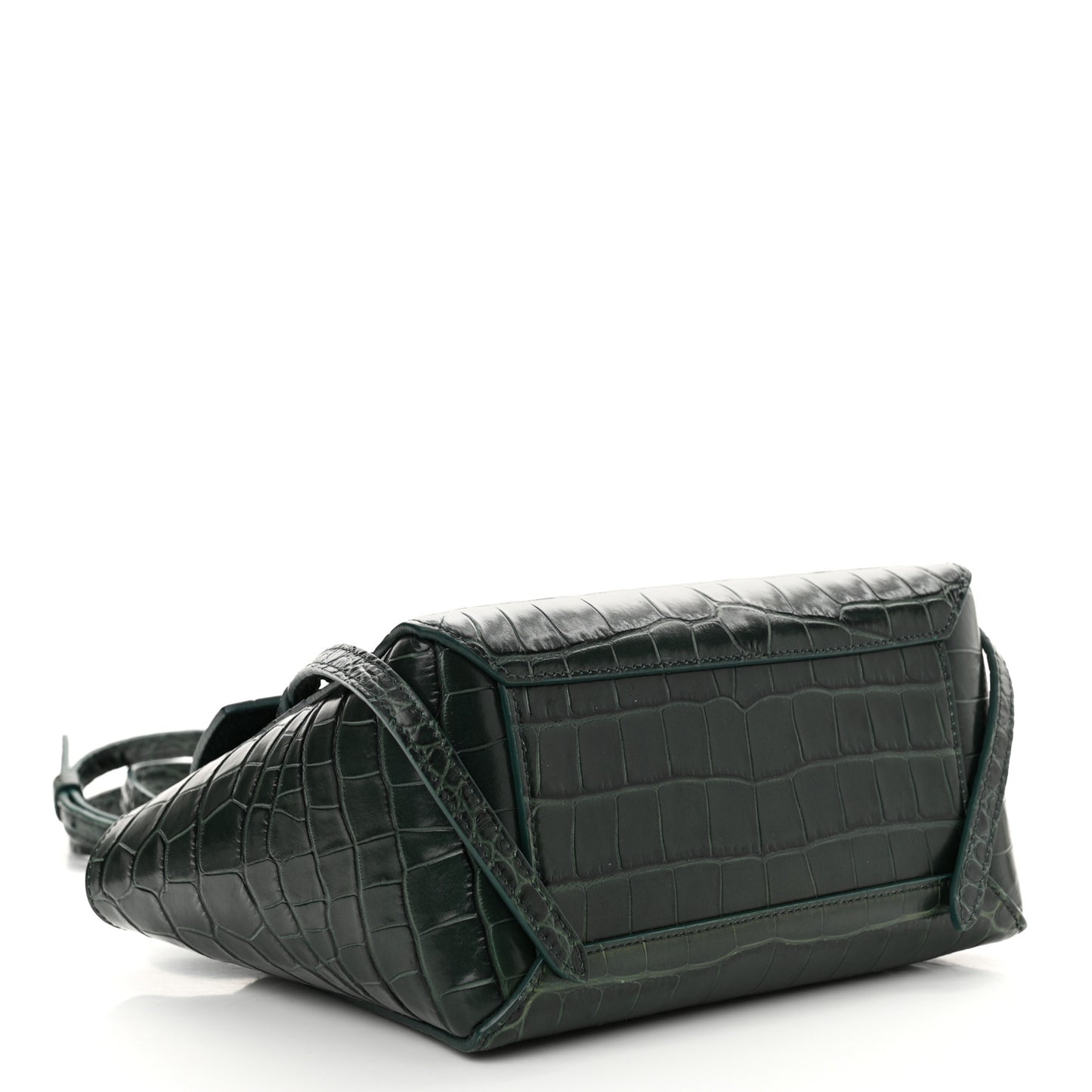 Calfskin Crocodile Embossed Nano Belt Bag Amazone