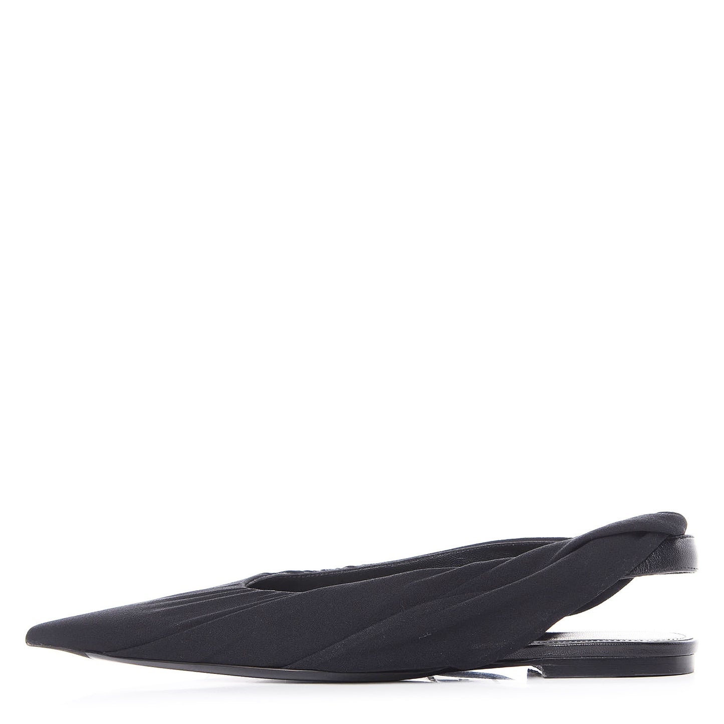Jersey Knife Point-Toe Slingback Flats 37 Black