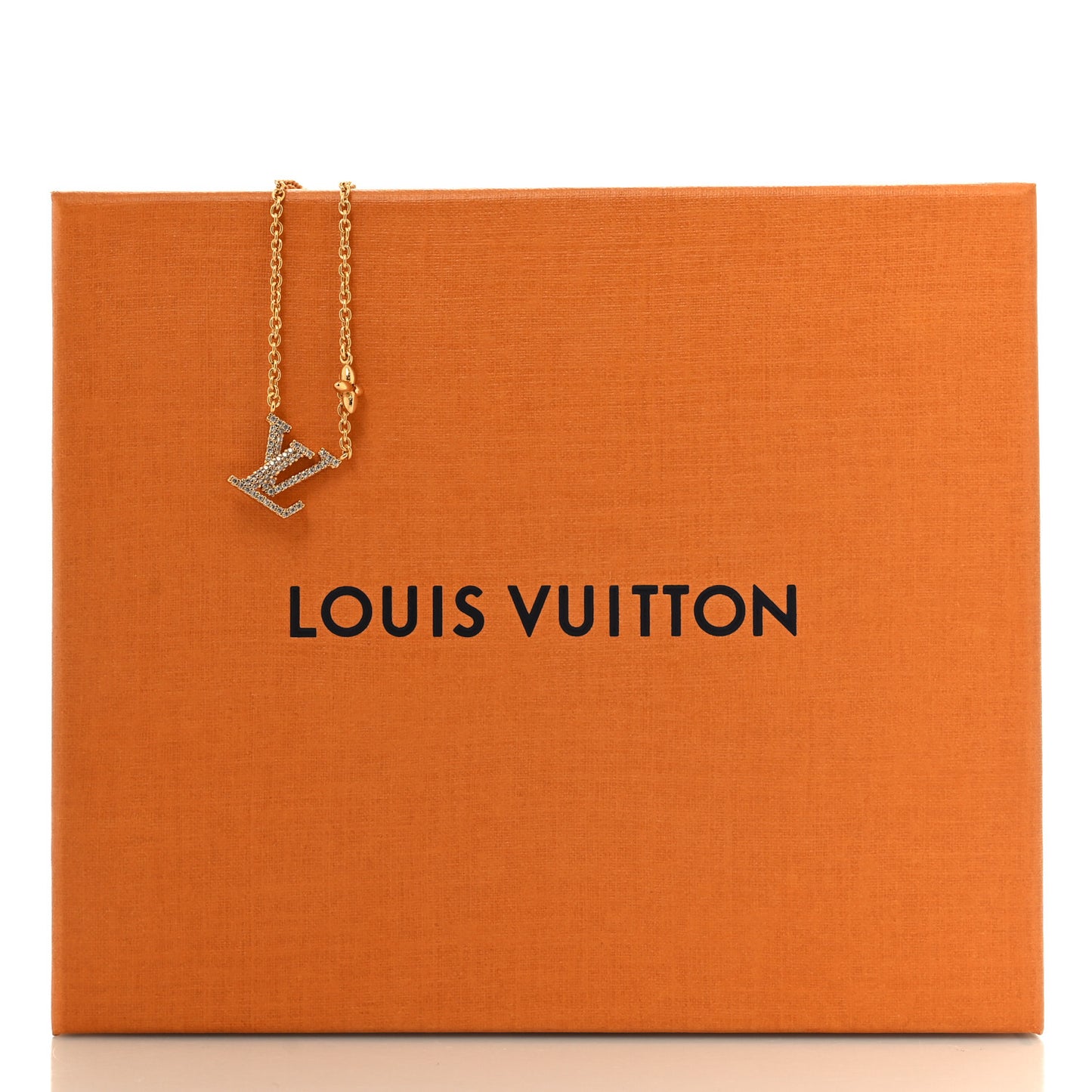 Metal Crystal LV Iconic Necklace Gold