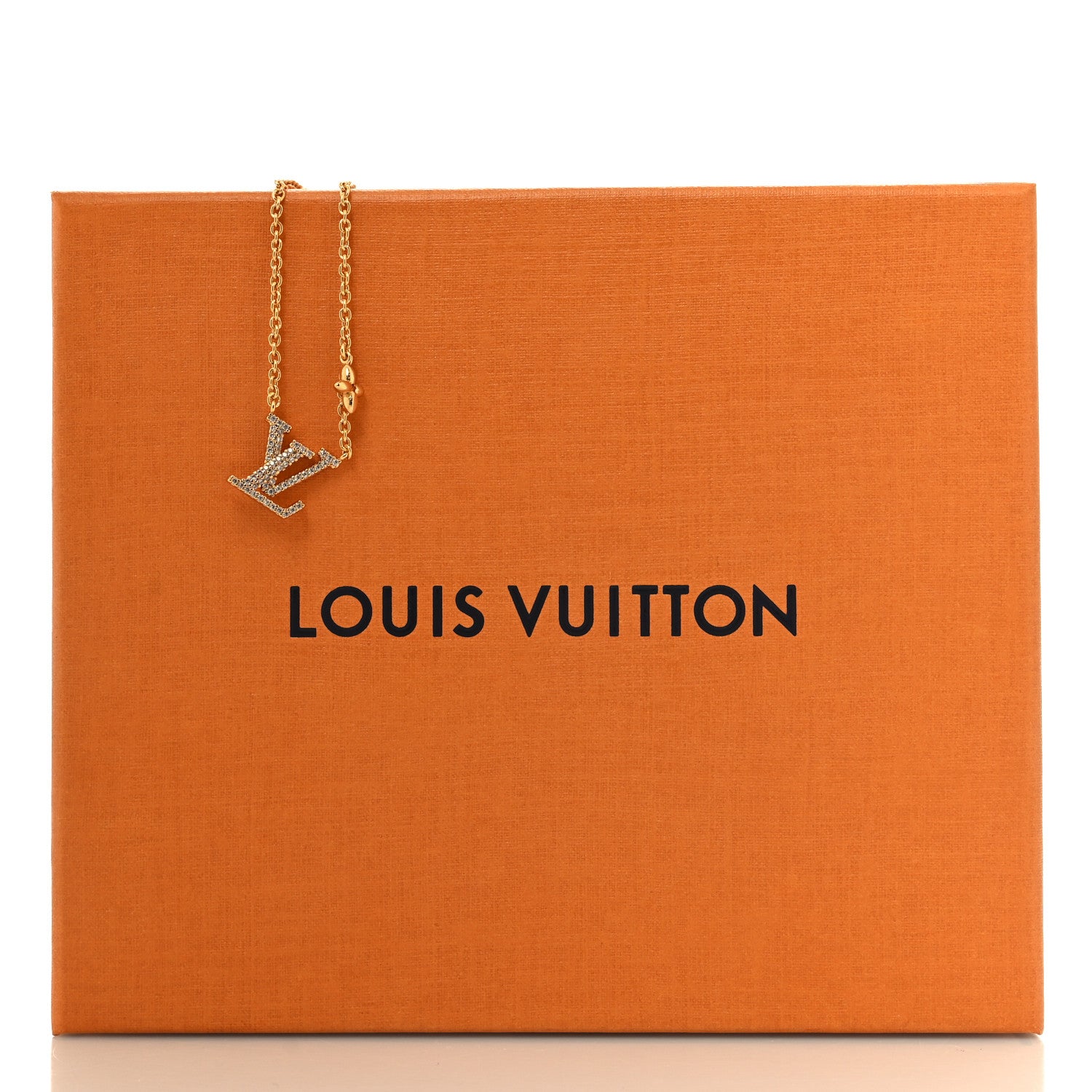 Louis Vuitton Metal Crystal LV Iconic Necklace Gold 7 of 7