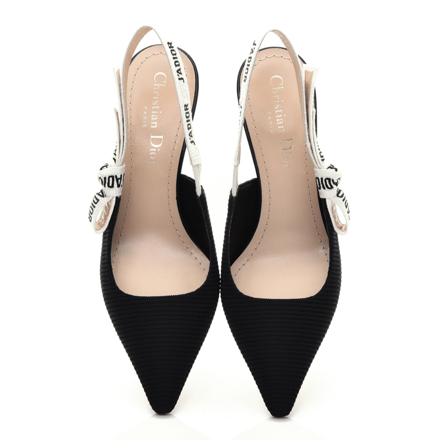 Technical Canvas Ribbon J Adior Slingback 65mm Pumps 35 Black