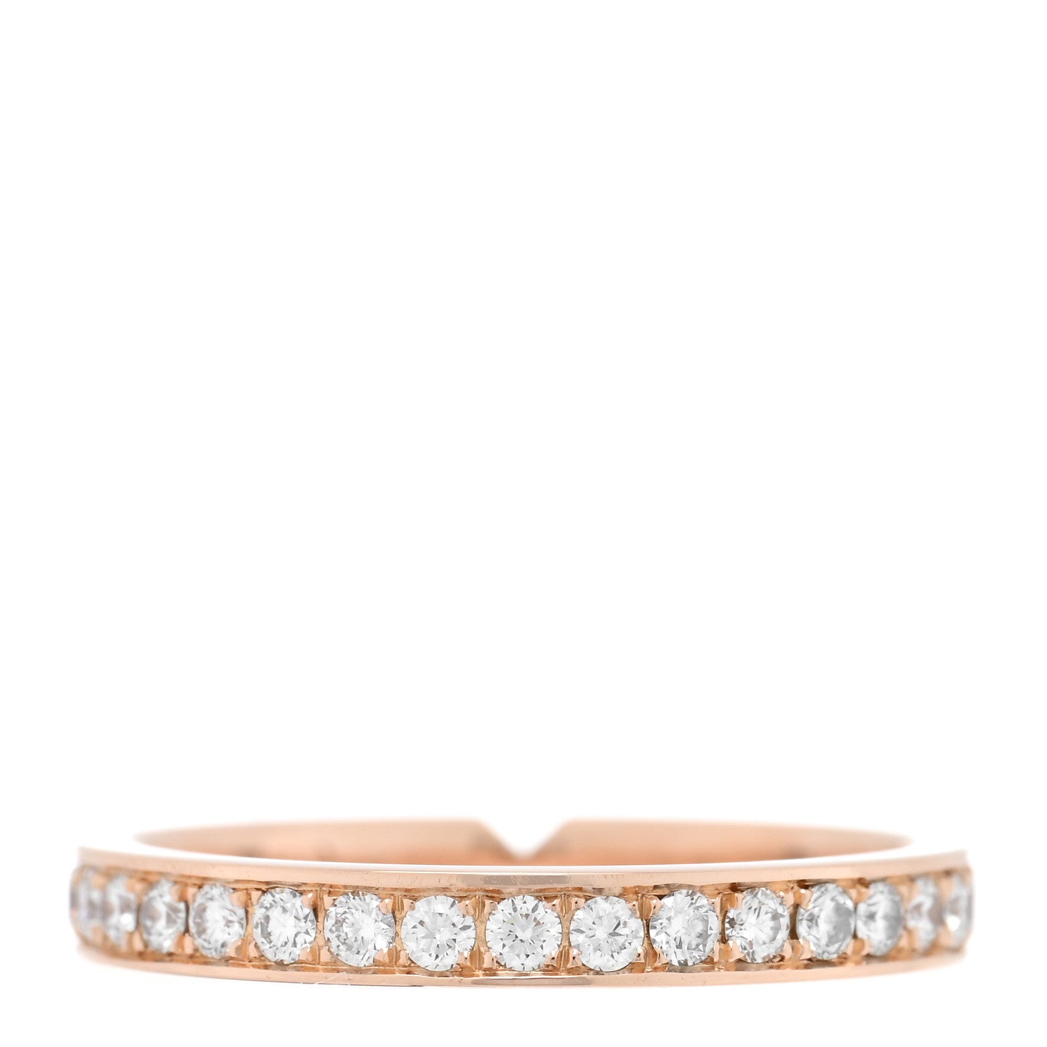 Hermes 18K Rose Gold Diamond PM Ever Kelly Wedding Band Ring 50 5.25 3 of 5