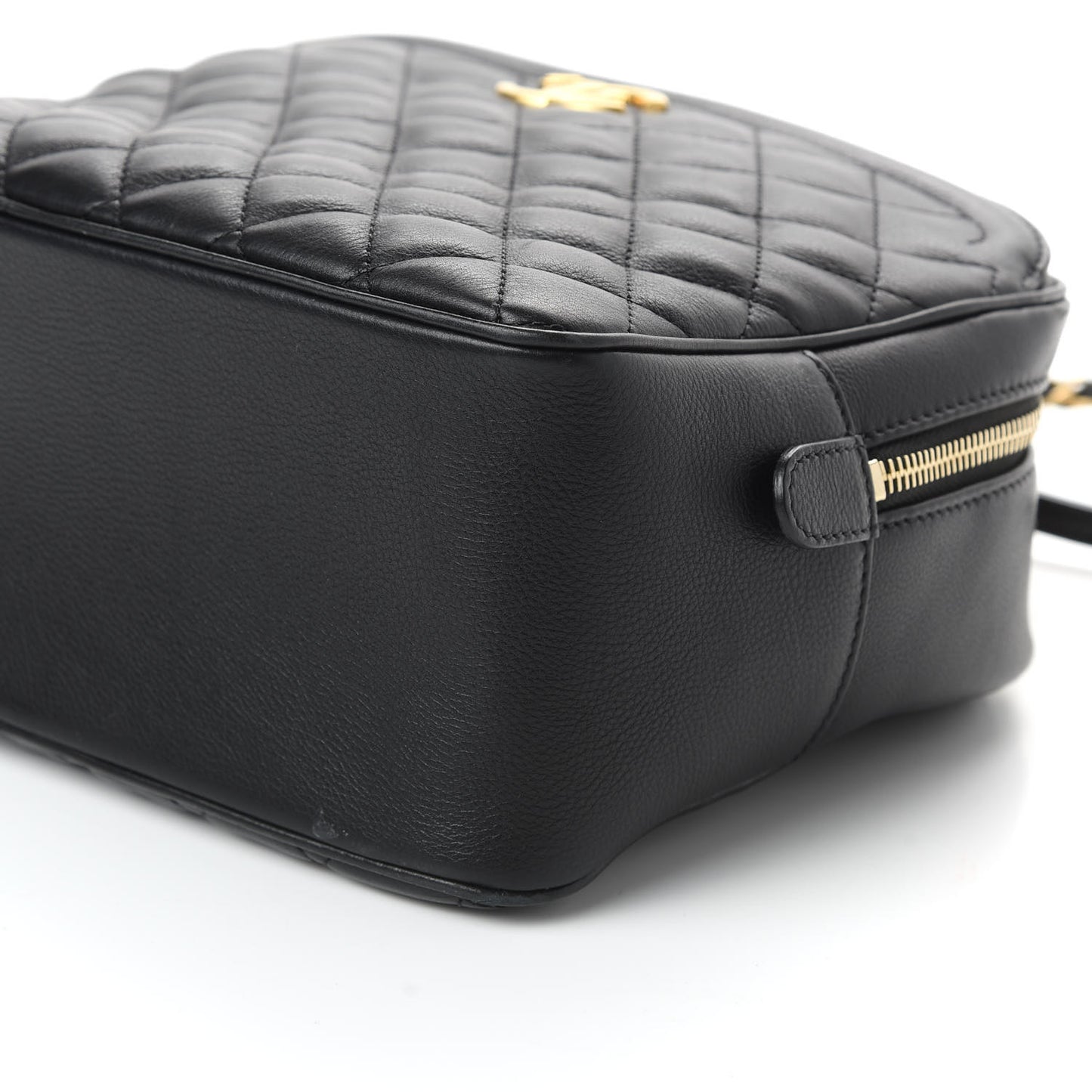 Calfskin Quilted CC Medium Vanity Case Black