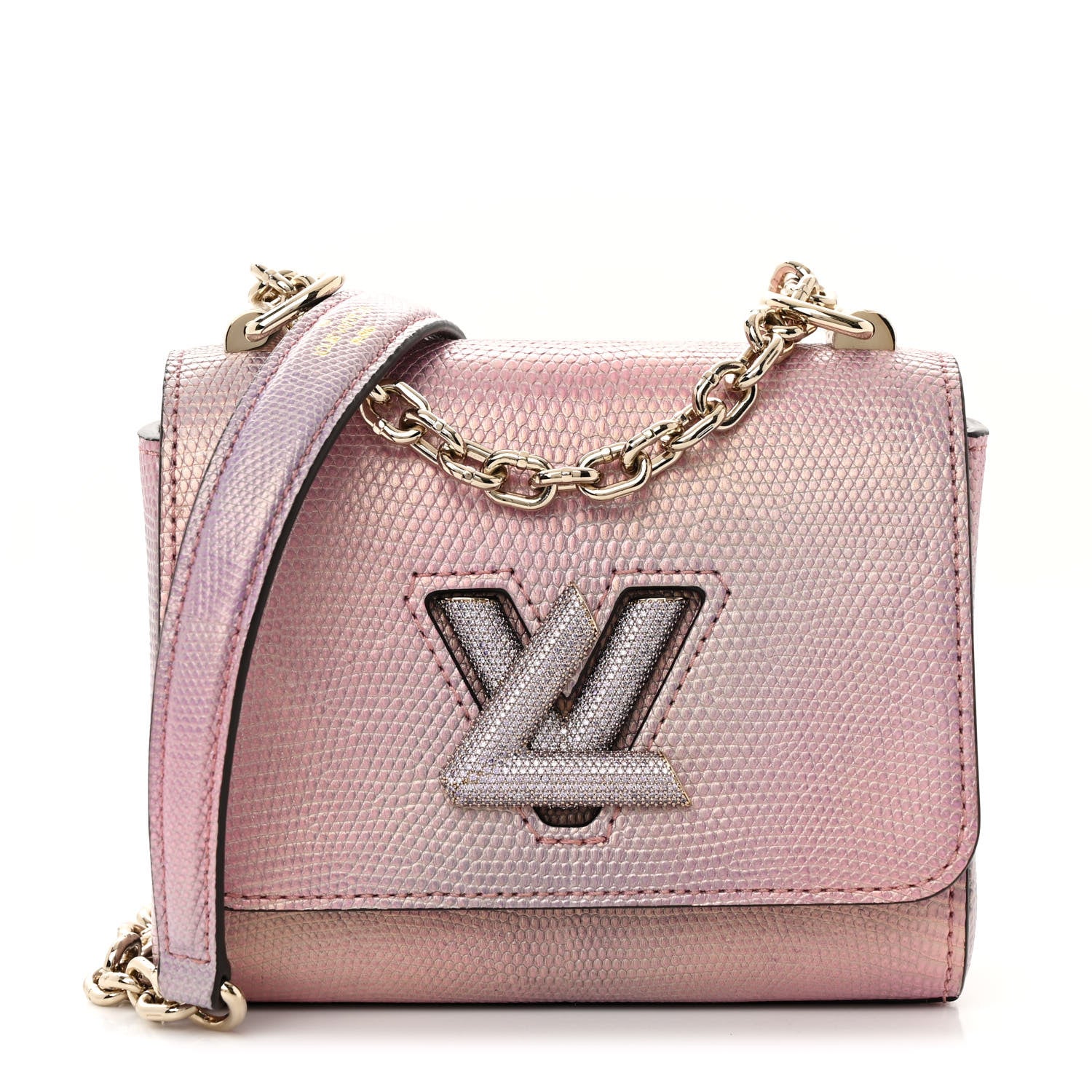 LOUIS VUITTON ルイヴィトンgl Louis Vuitton Iridescent Lizard Mini Swarovski Twist Shoulder Bag