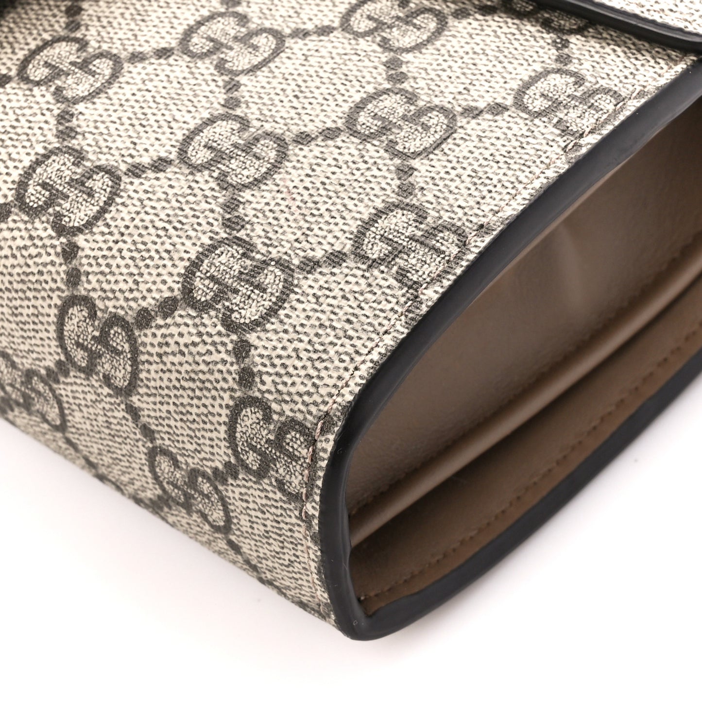 GG Supreme Monogram Mini Dionysus Chain Wallet Beige Taupe