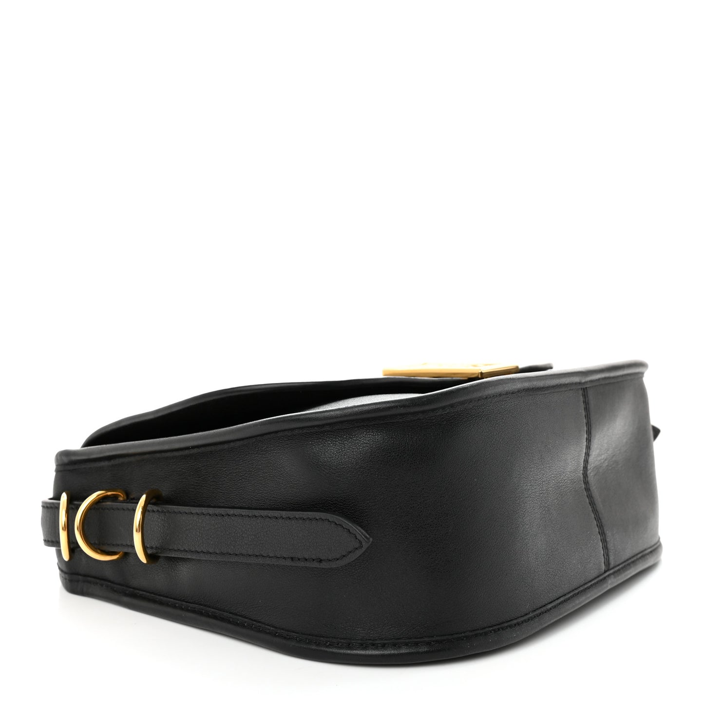 Silky Calfskin Sadie Satchel Black