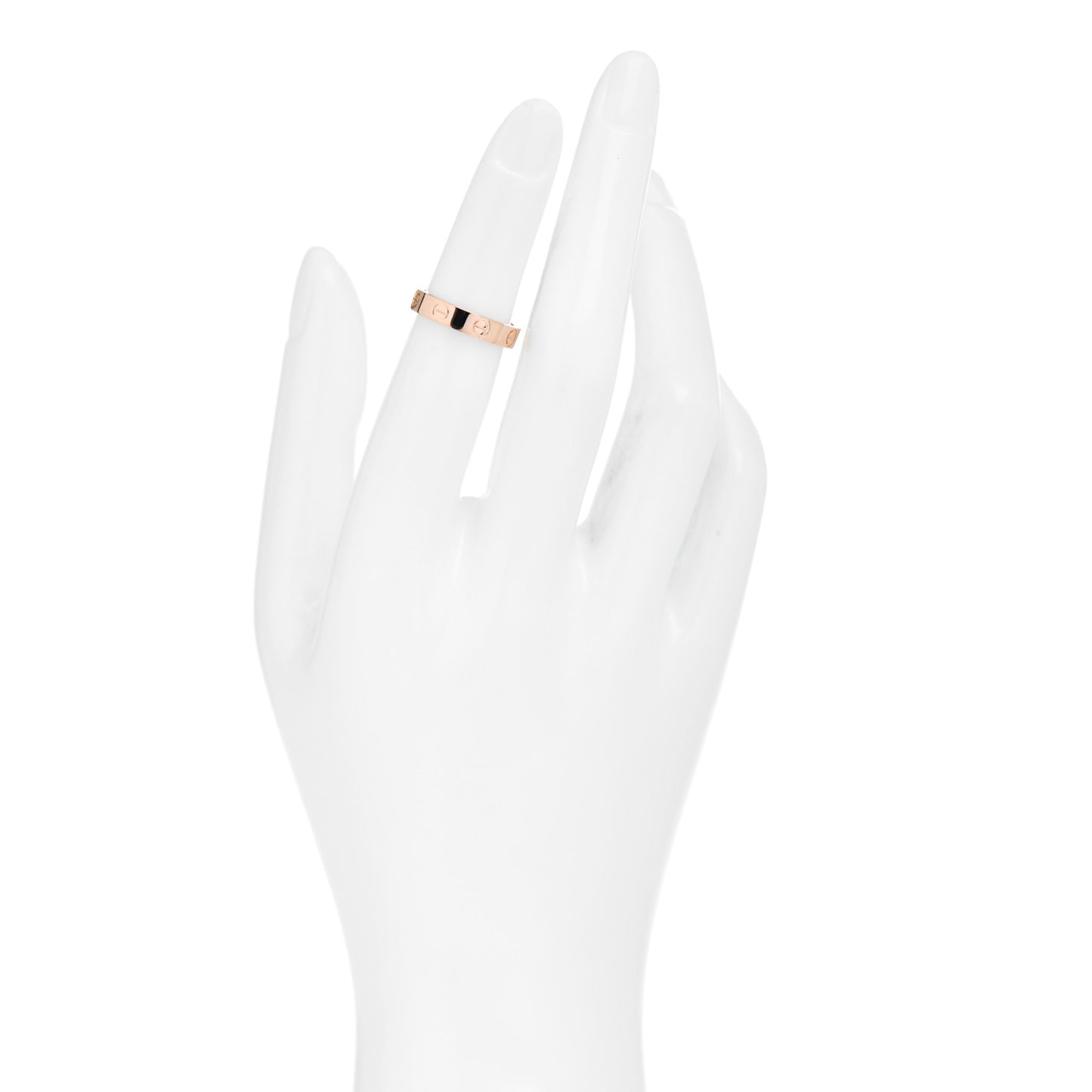 18K Pink Gold 3.5mm LOVE Wedding Band Ring 48 4.5