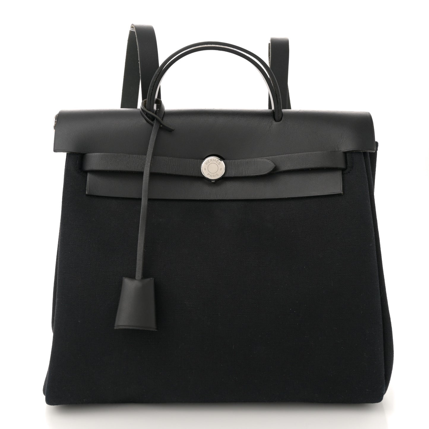 Toile Vache Calfskin Herbag 30 PM Backpack Black