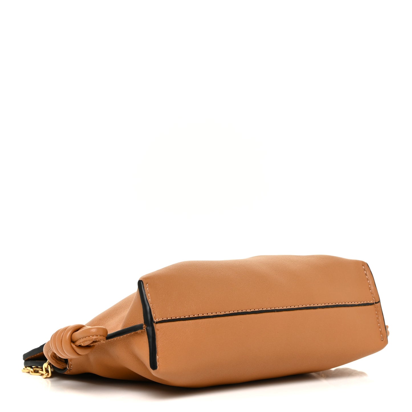 Calfskin Nano Flamenco Knot Clutch Warm Desert