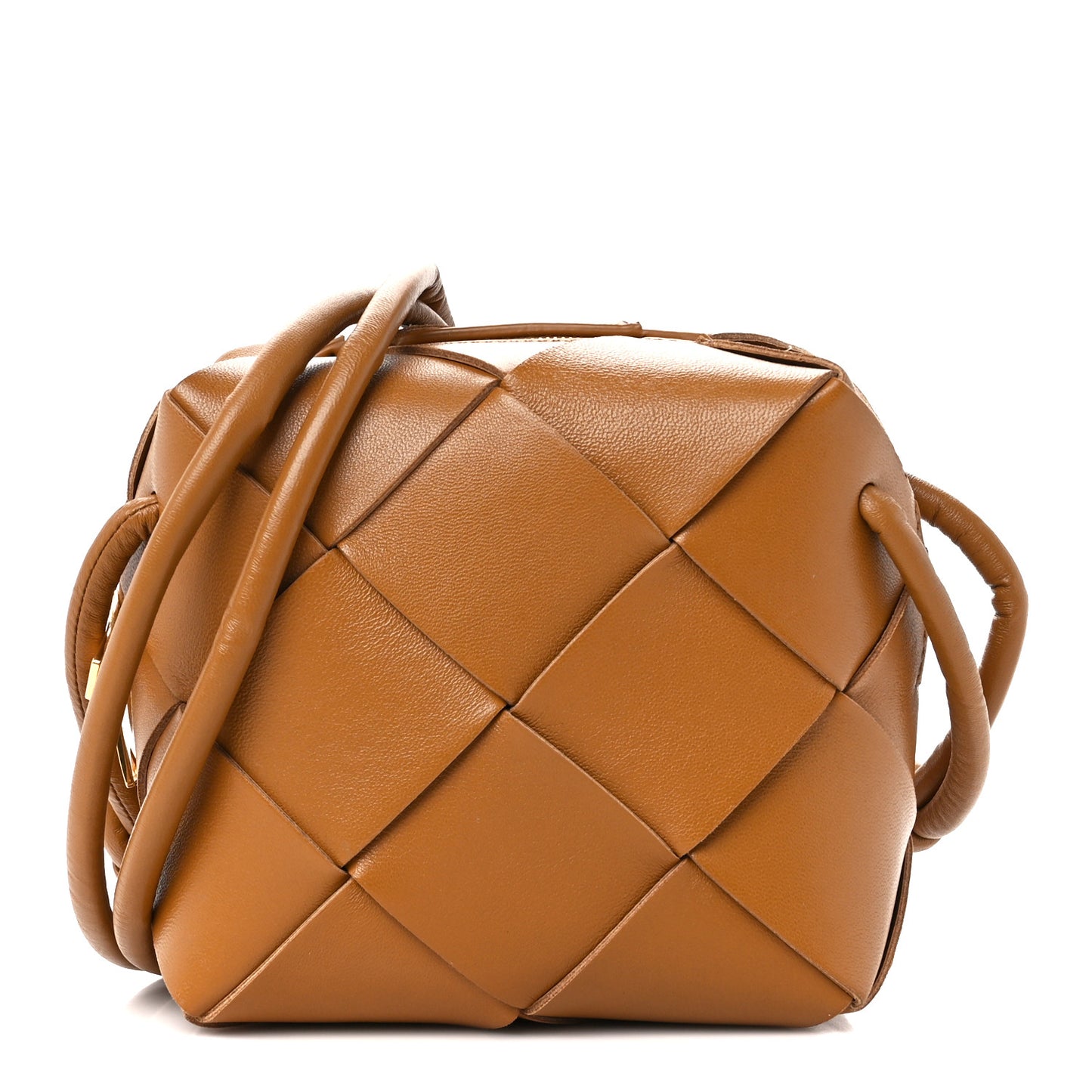 Lambskin Maxi Intrecciato Mini Cassette Camera Bag Acorn