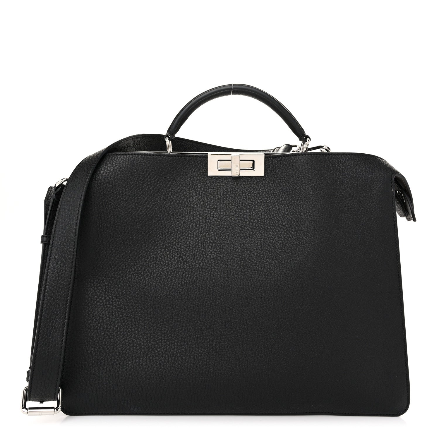 Fendi Cuoio Romano Vitello Cover Glazed Fabric Bi-Color FF 1974