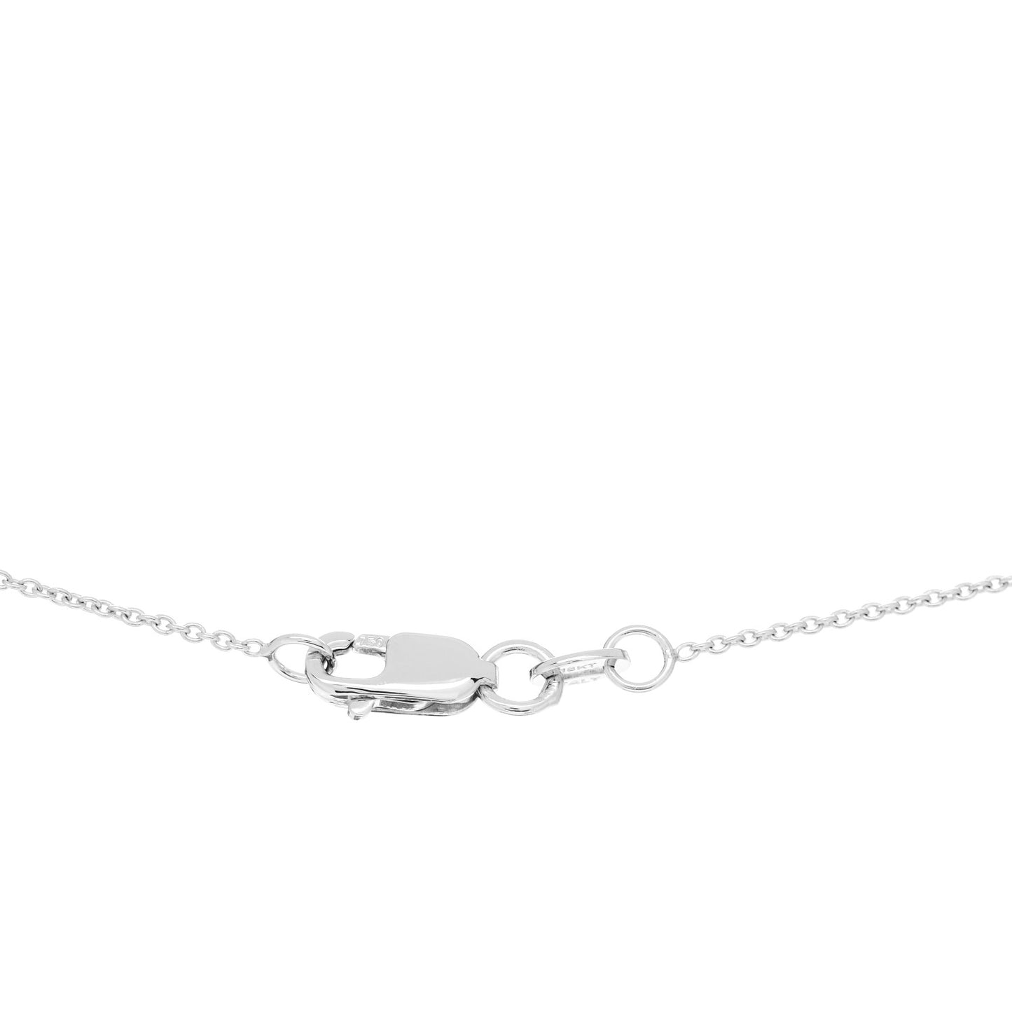 18K White Gold Diamond .40ct Diamonds by the Inch Pendant Necklace
