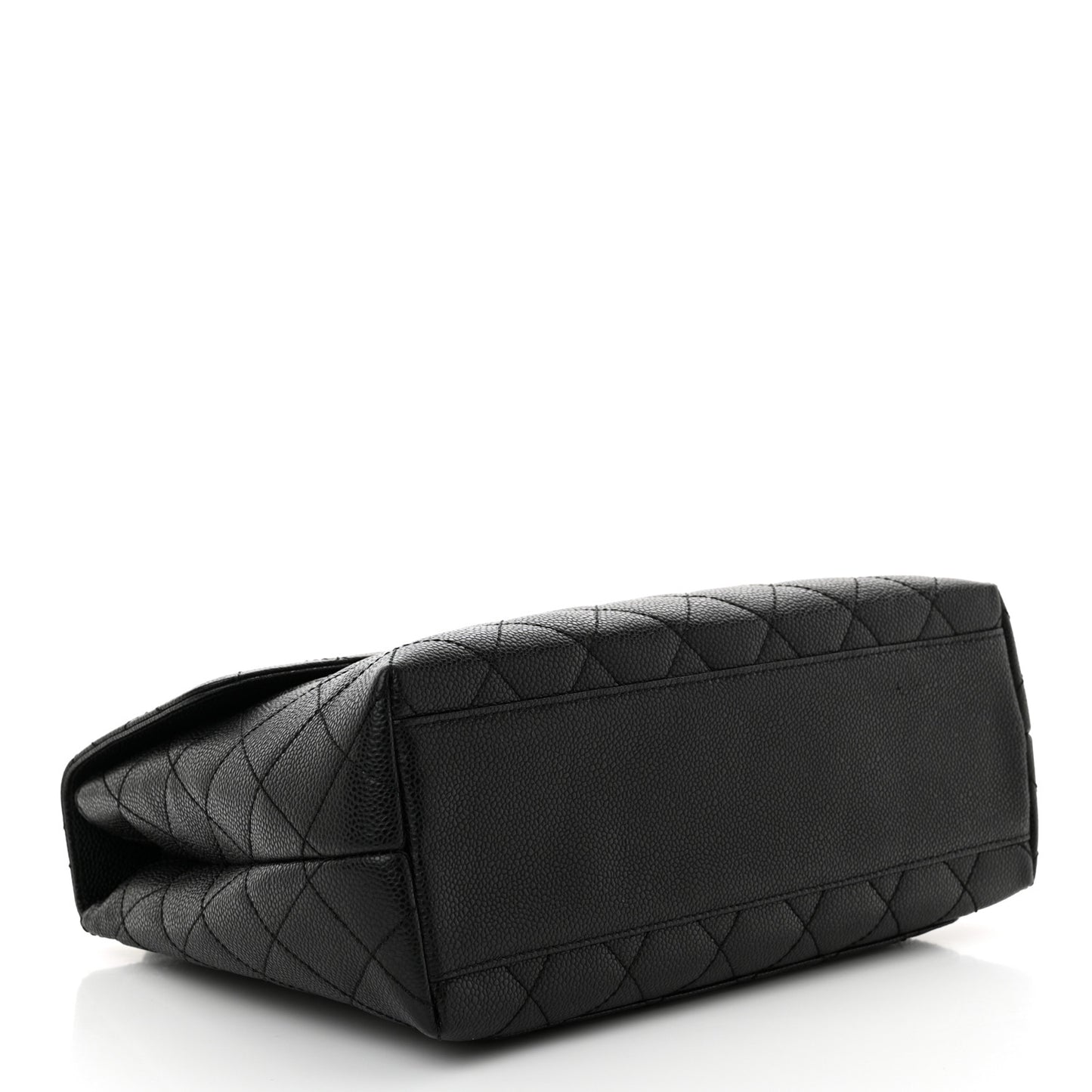 Caviar Quilted Jumbo Kelly Flap Black