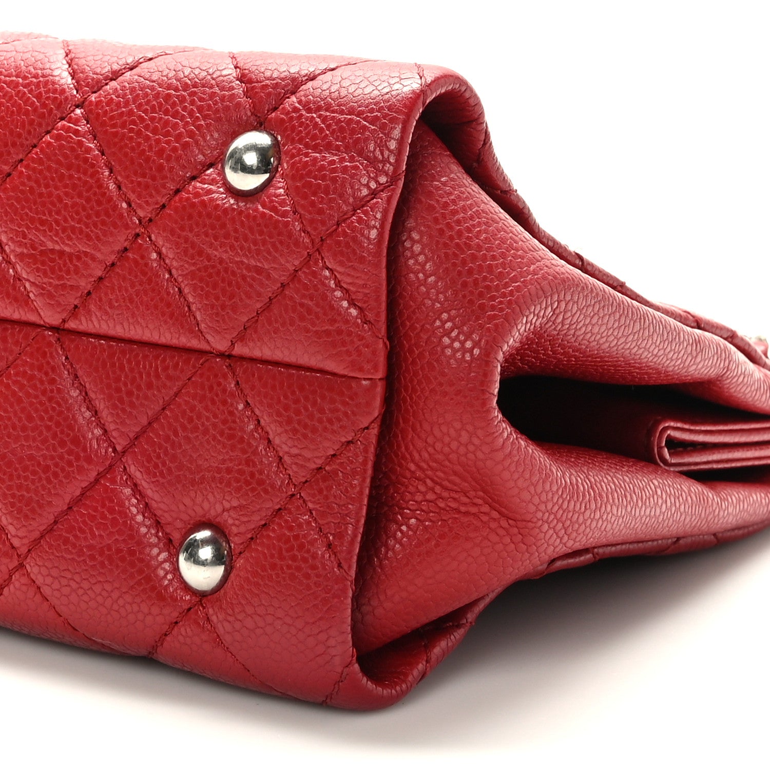 Chanel Caviar Quilted Timeless CC Shopping Tote Red 9 of 9