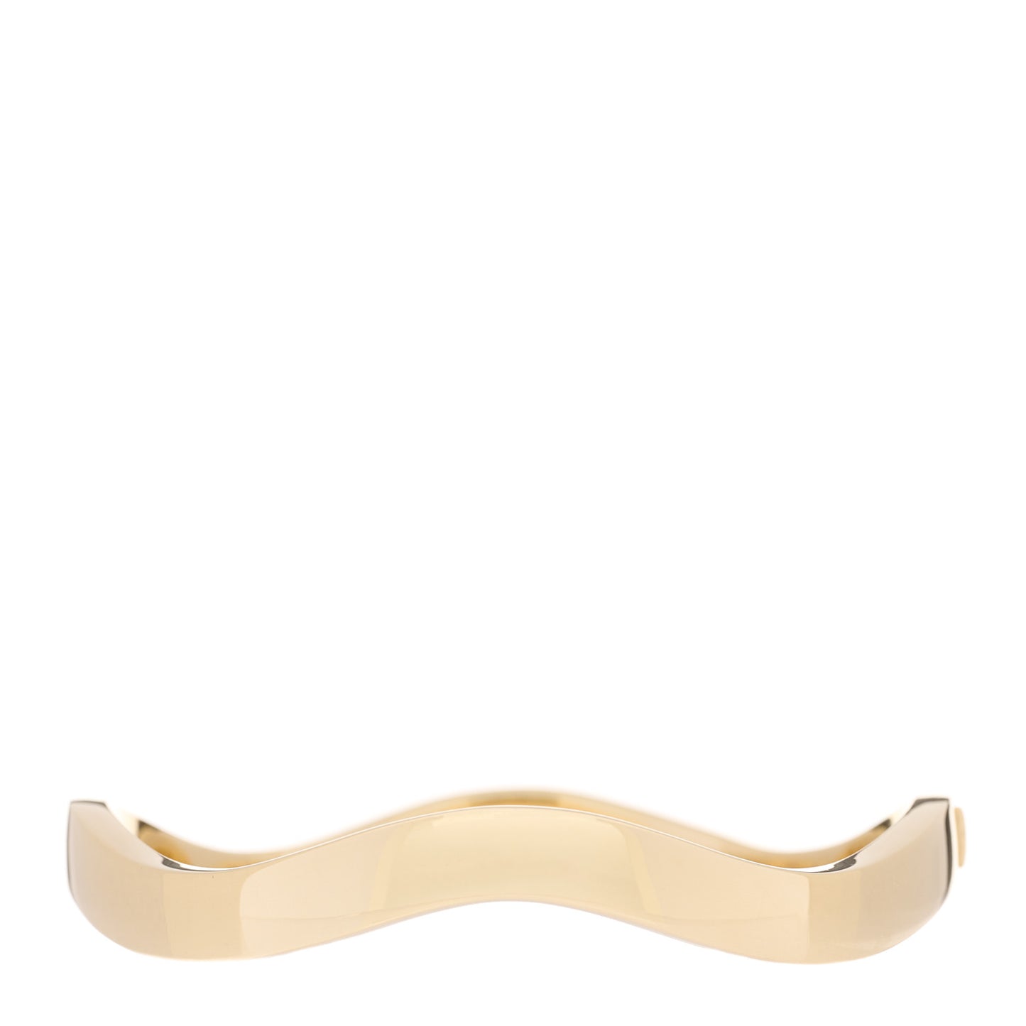 18K Yellow Gold Wave Bangle Bracelet