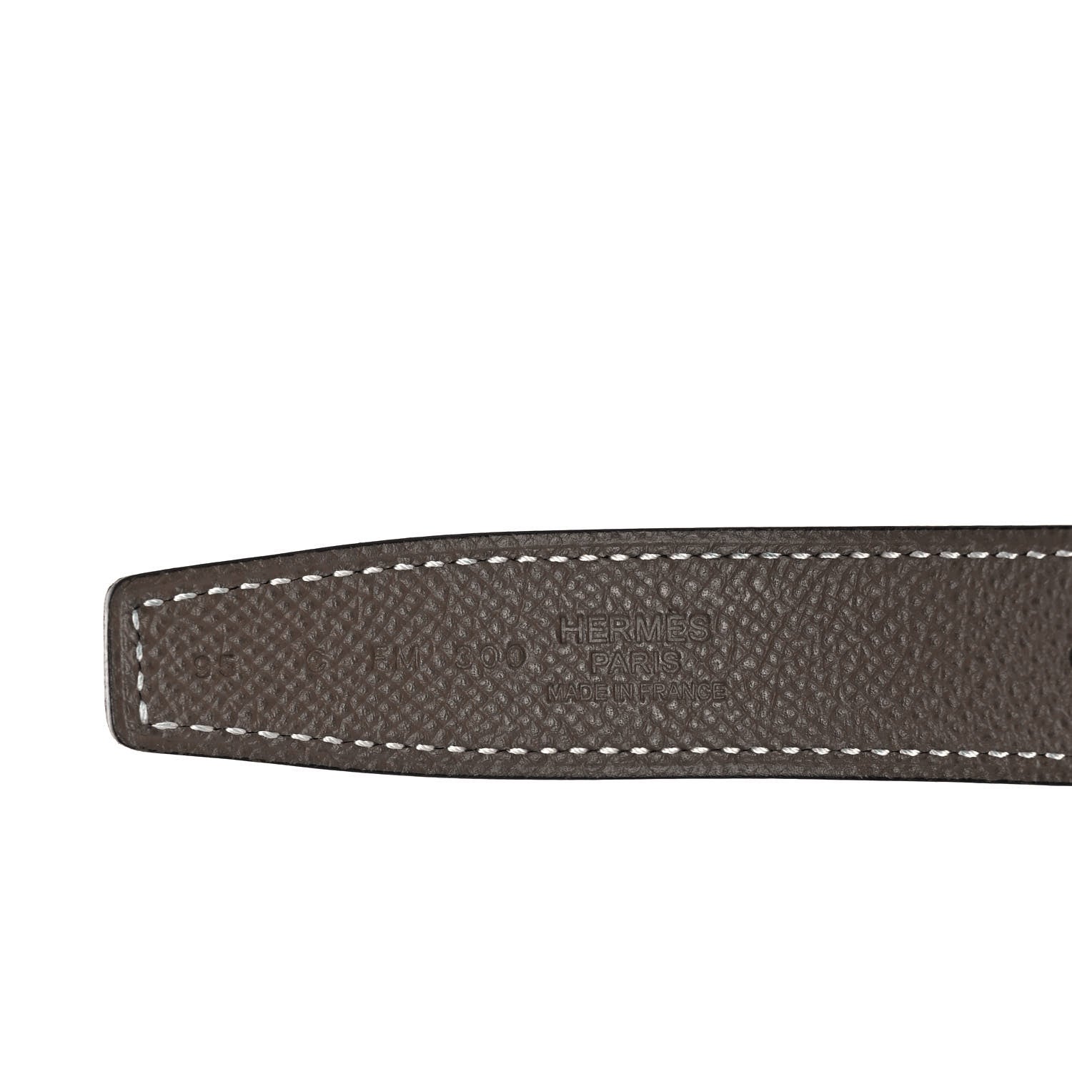 Hermes Swift Epsom 24mm H Belt 95 Black Etoupe 4 of 6