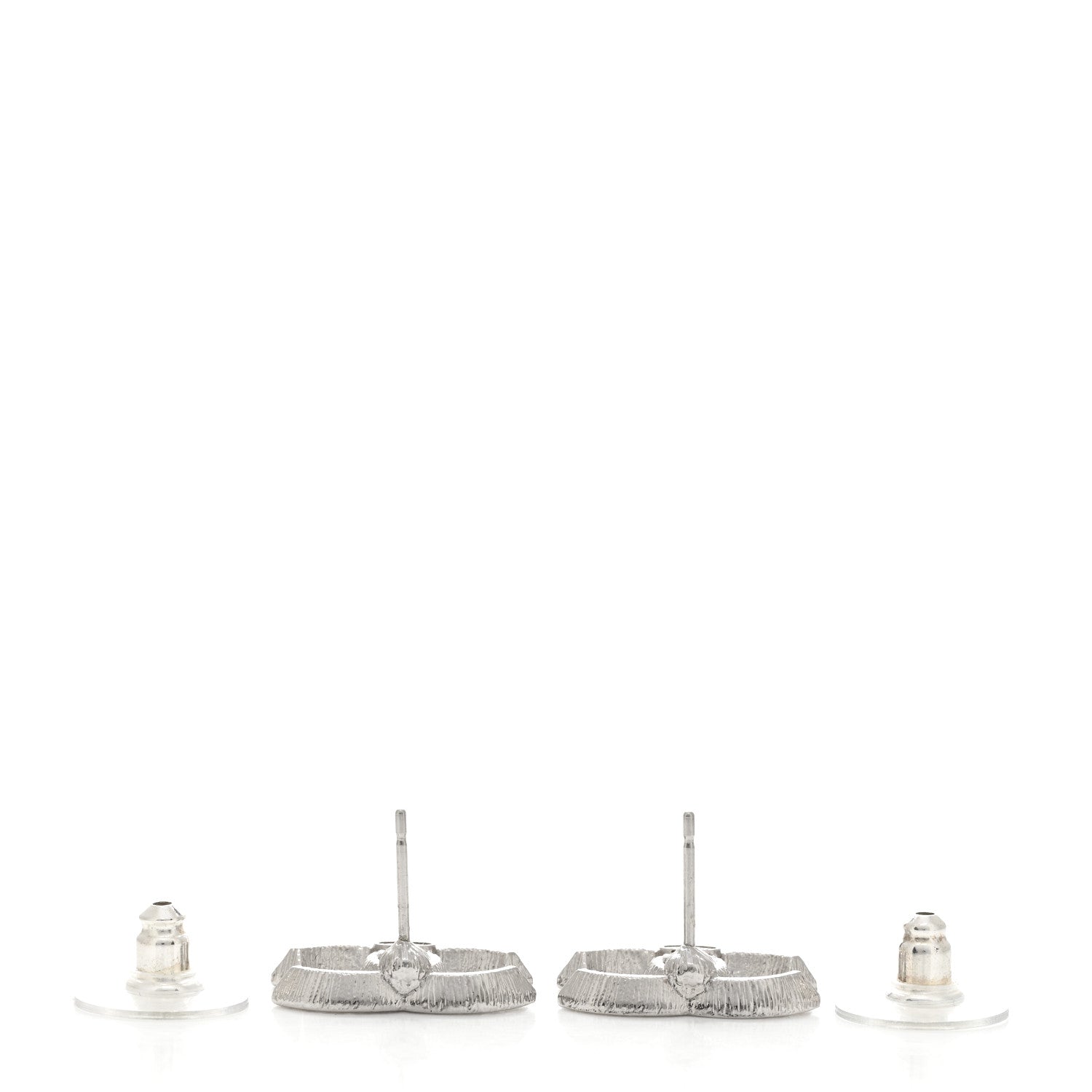 Chanel Crystal CC Earrings Silver 3 of 4