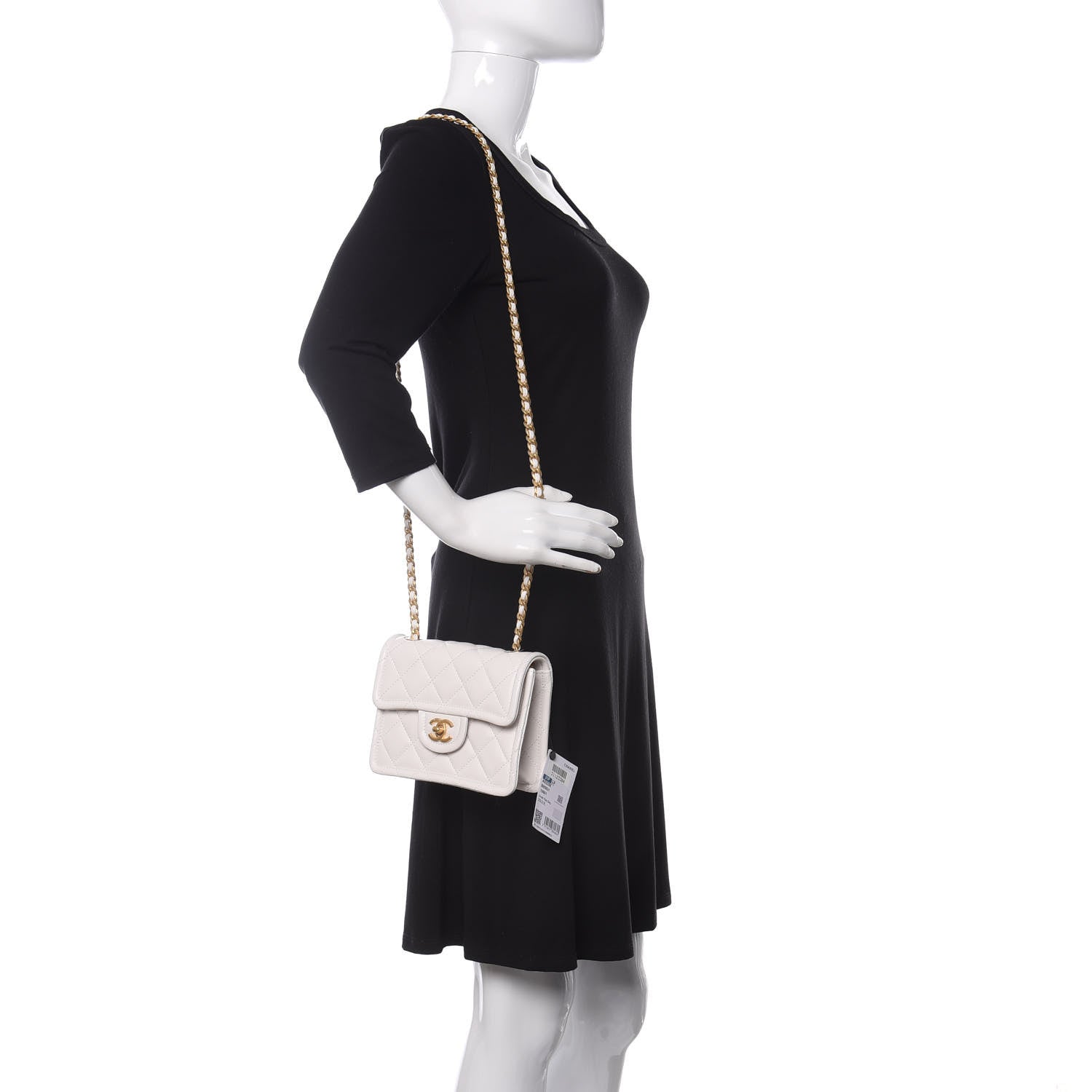 Chanel Caviar Quilted Mini Sweet Classic Flap White 2 of 11