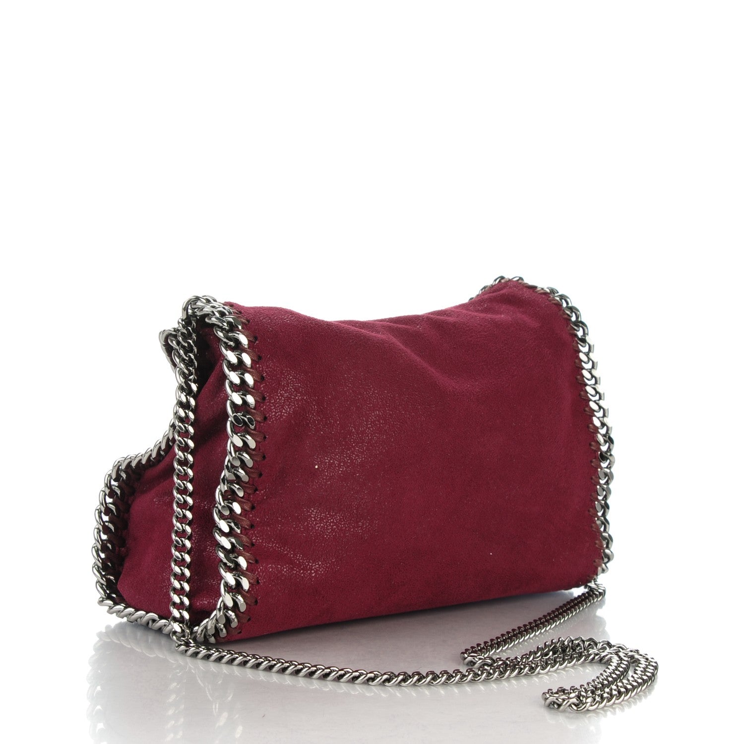 Stella McCartney Shaggy Deer Mini Falabella Fold Over Tote Plum 3 of 7