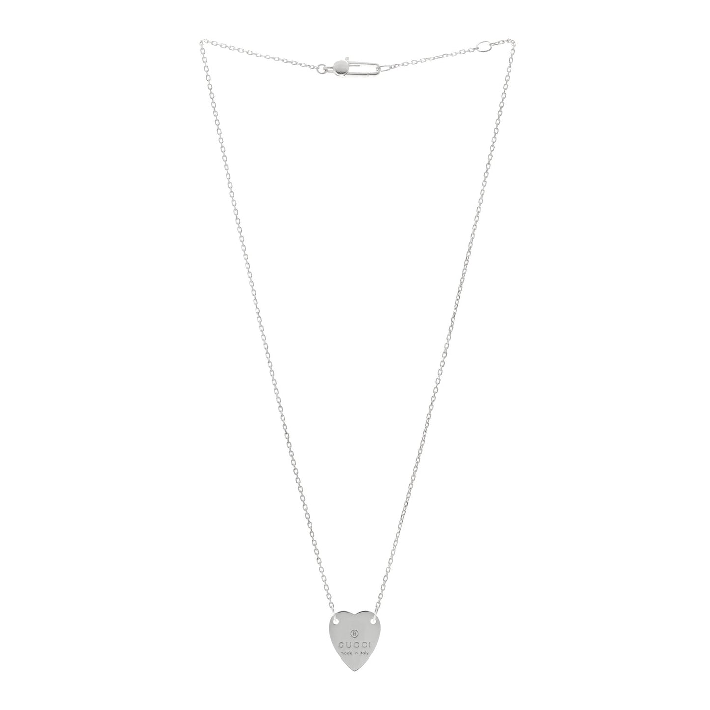 Sterling Silver Trademark Heart Pendant Necklace