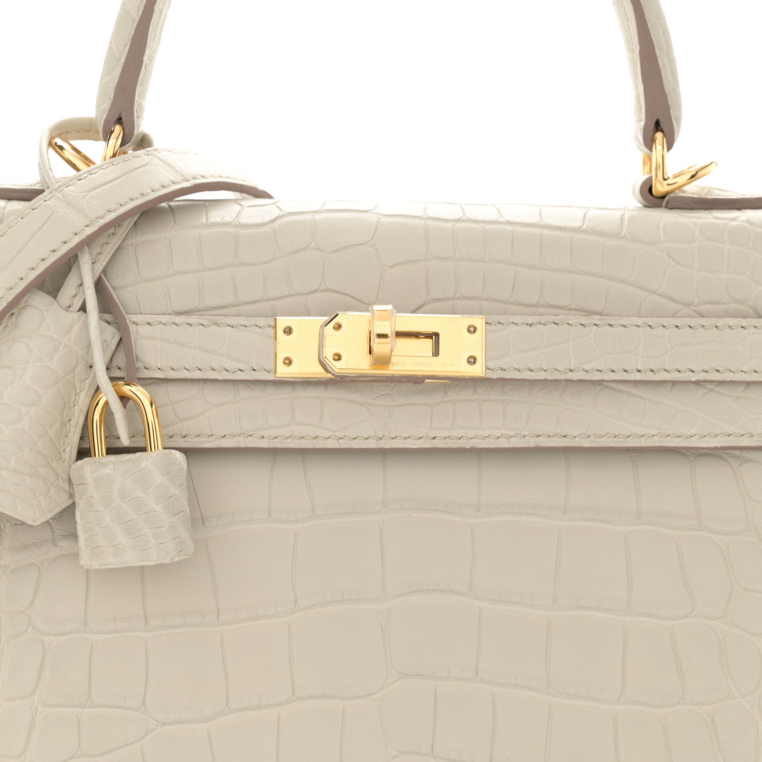 Hermes Matte Alligator Kelly Retourne 25 Beton 8 of 11