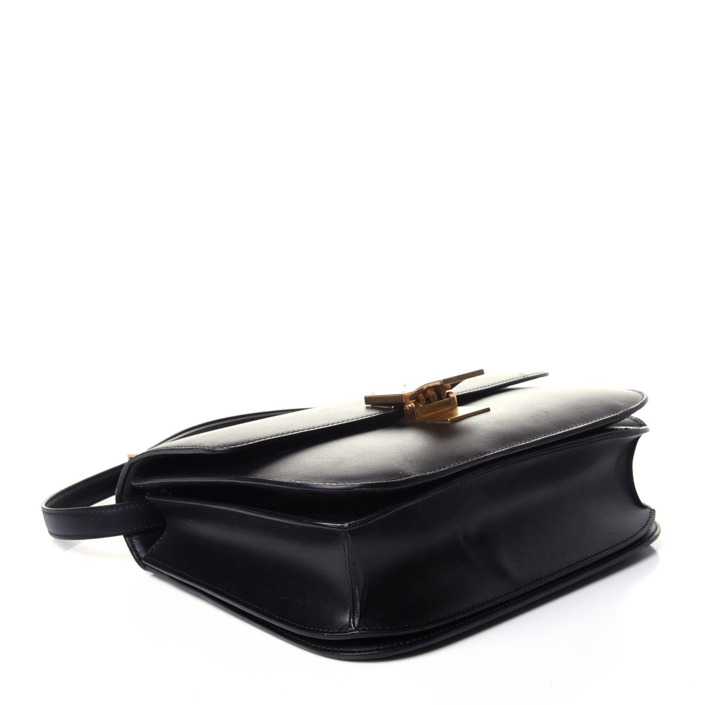 Box Calfskin Medium Classic Box Flap Bag Black