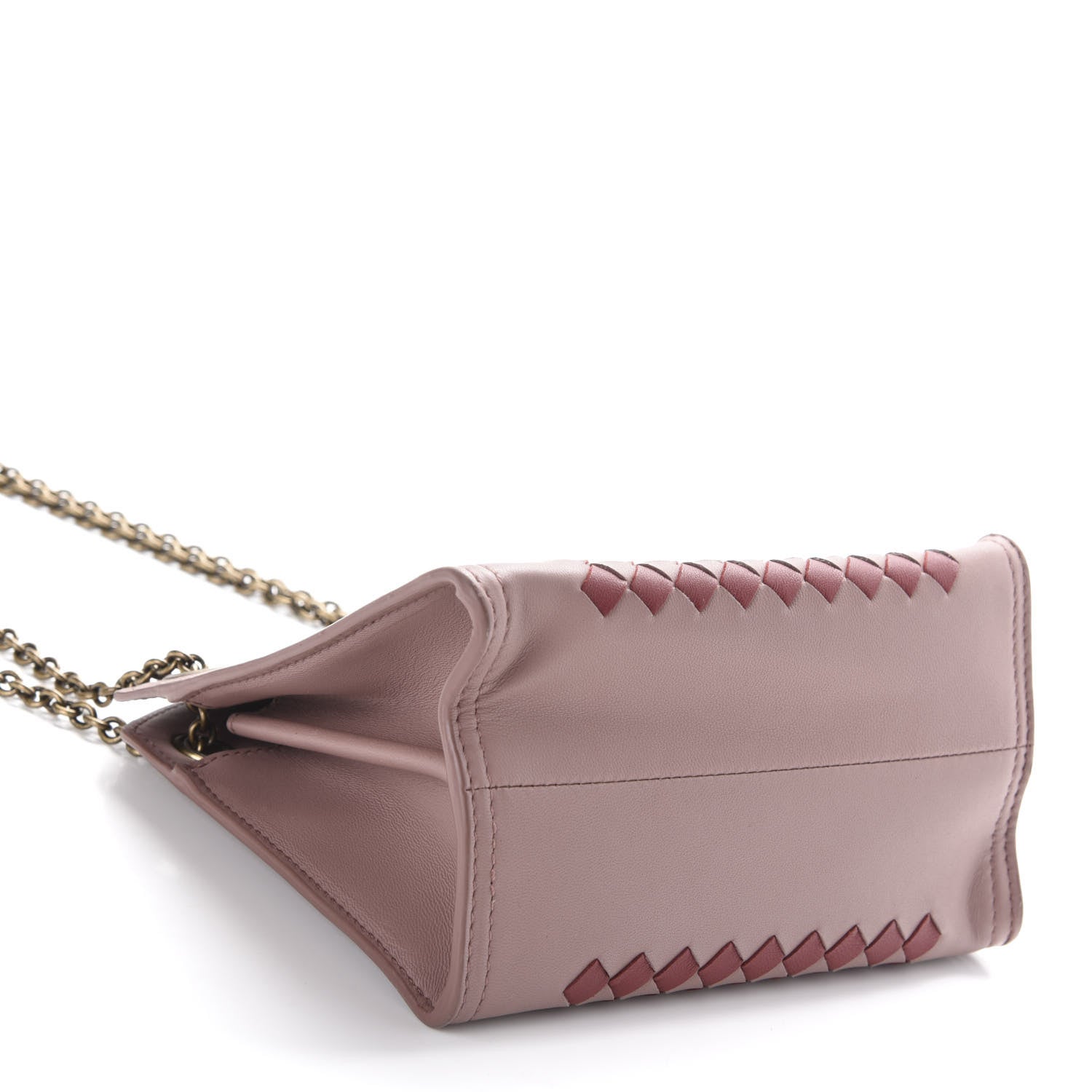 Bottega Veneta Nappa Intrecciato Chain Wallet Deco Rose Baccarra Rose 4 of 9