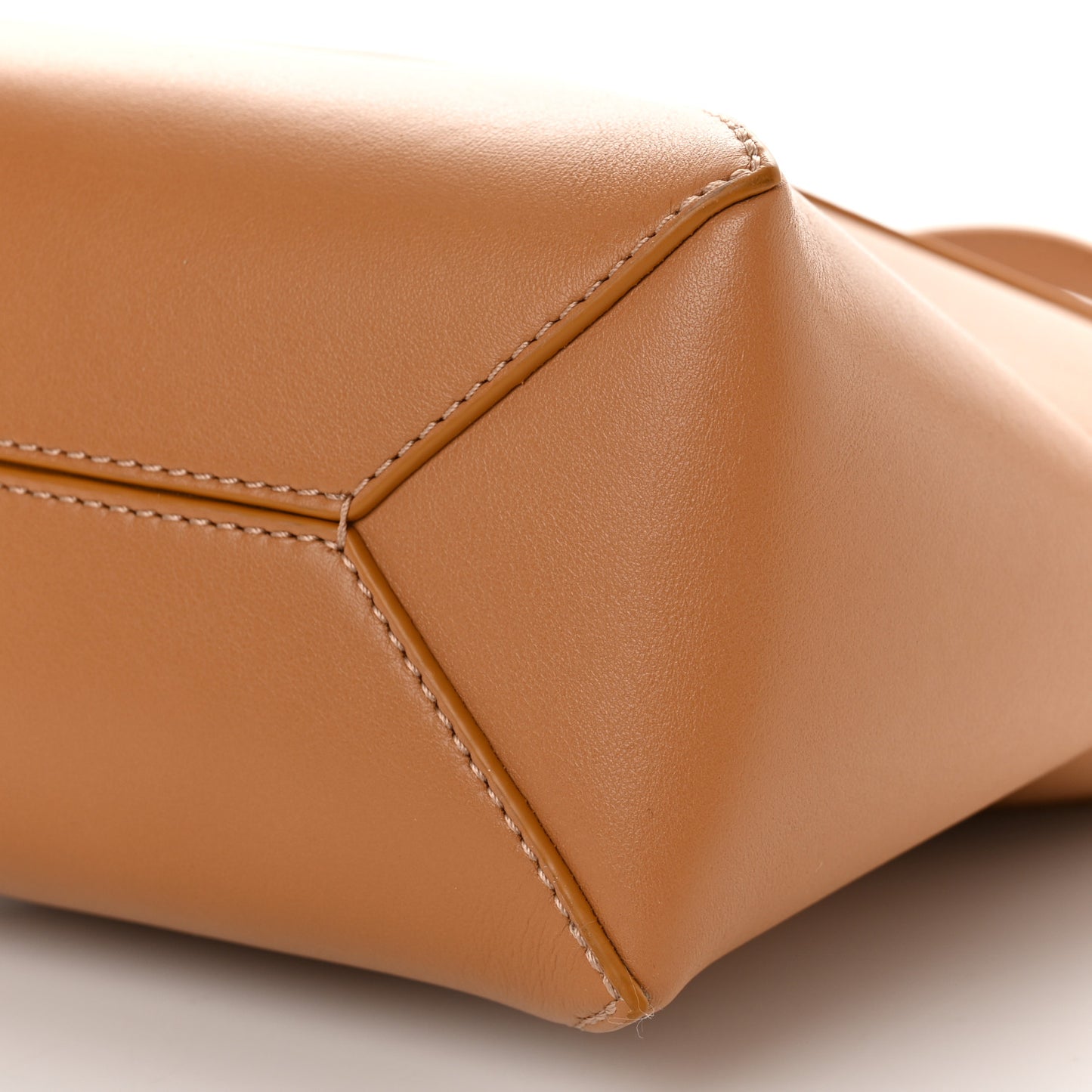 Shiny Calfskin Mini Puzzle Fold Tote Warm Desert
