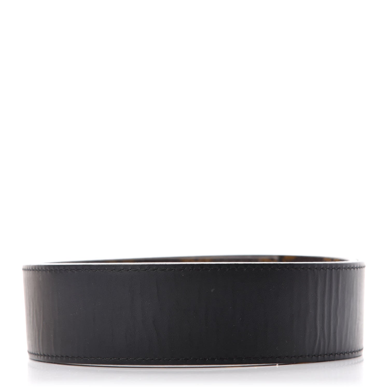 Louis Vuitton Calfskin Monogram 40mm LV Initiales Reversible Belt Strap 85 34 Black 2 of 5