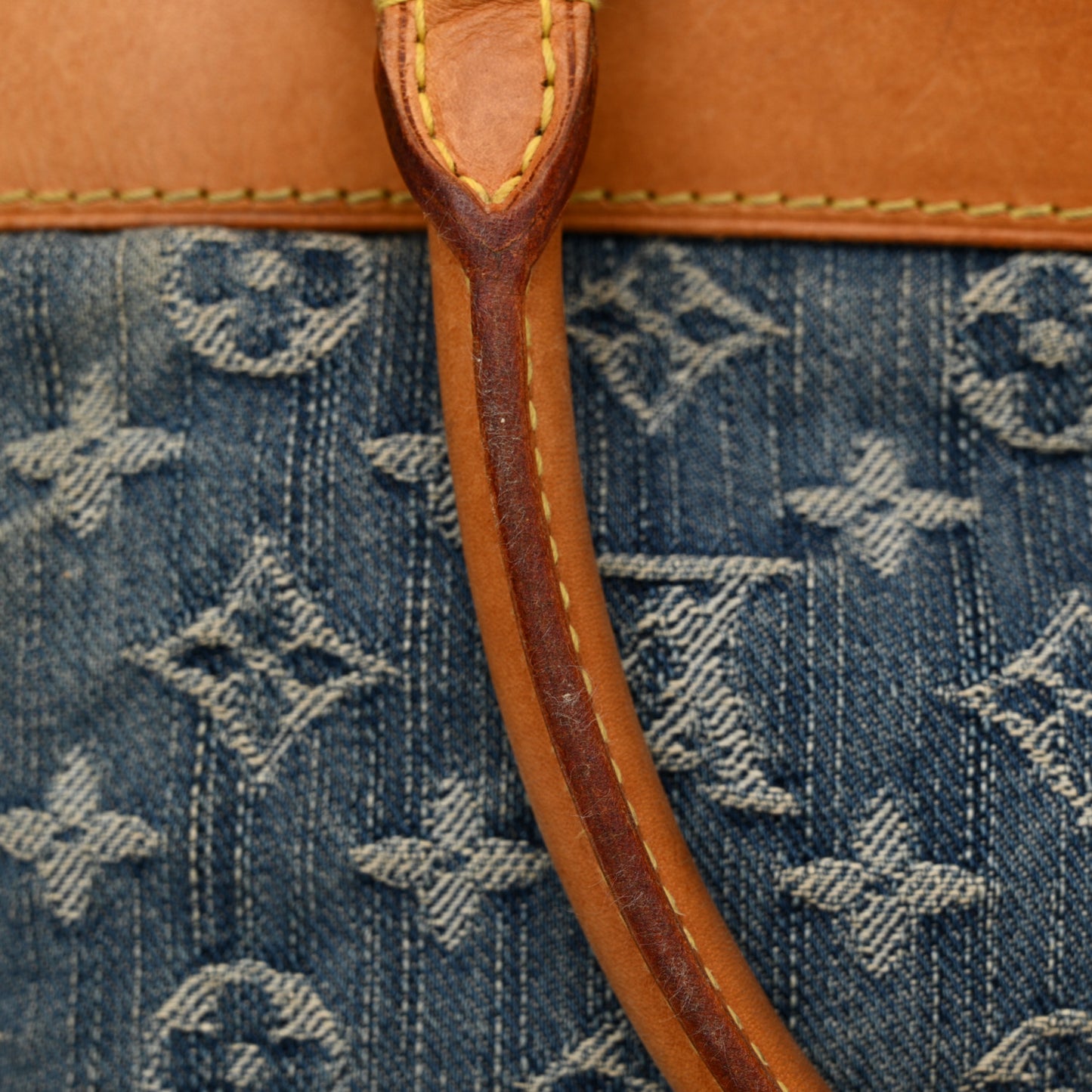 Monogram Denim Sac Plat Blue