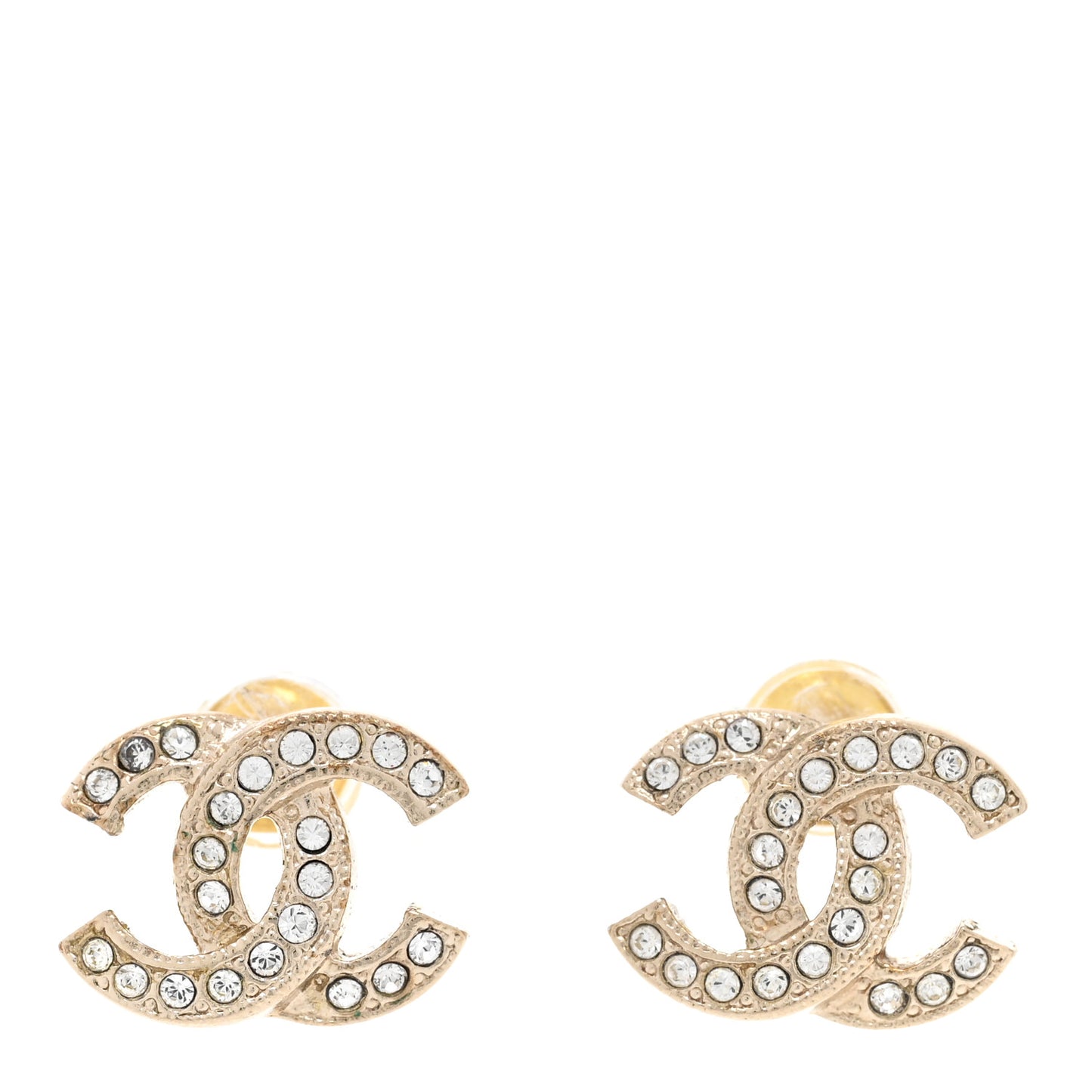 Crystal CC Earrings Gold