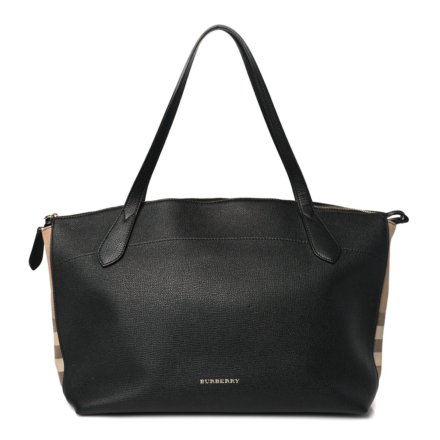 Derby Calfskin House Check Medium Welburn Tote Black