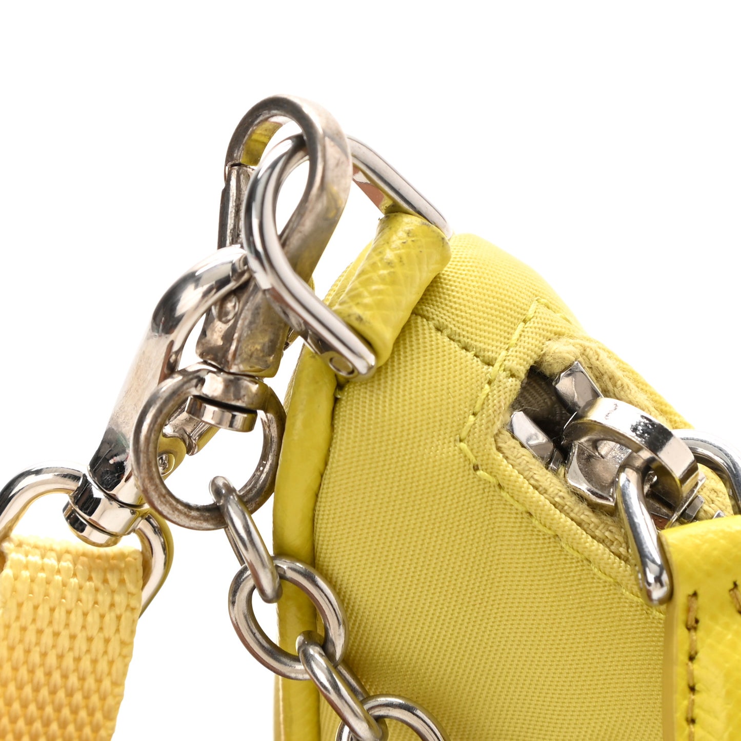 Tessuto Nylon Saffiano Mini Re-Edition 2000 Shoulder Bag Ananas